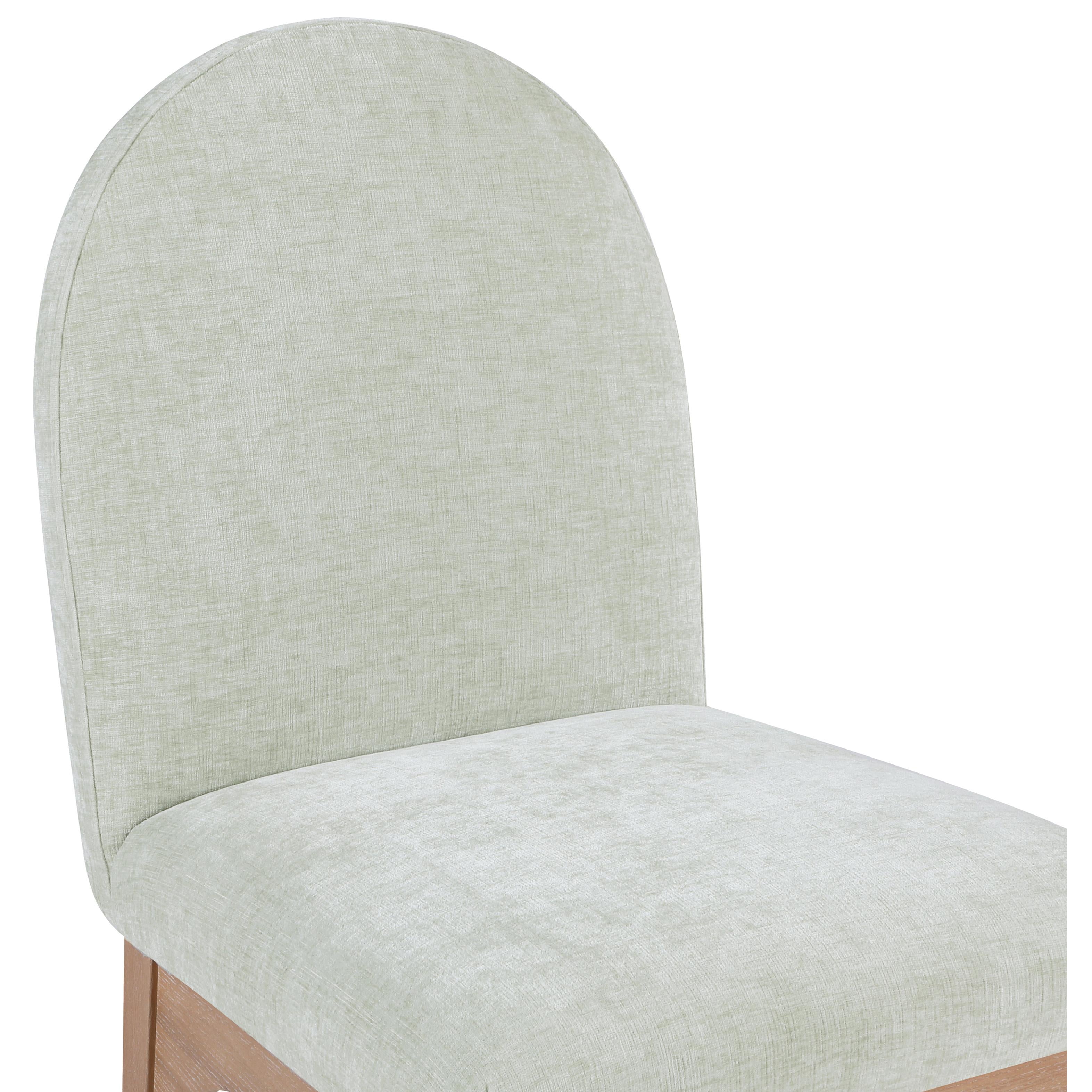 Meridian Waldorf Mint Chenille Fabric Dining Chair