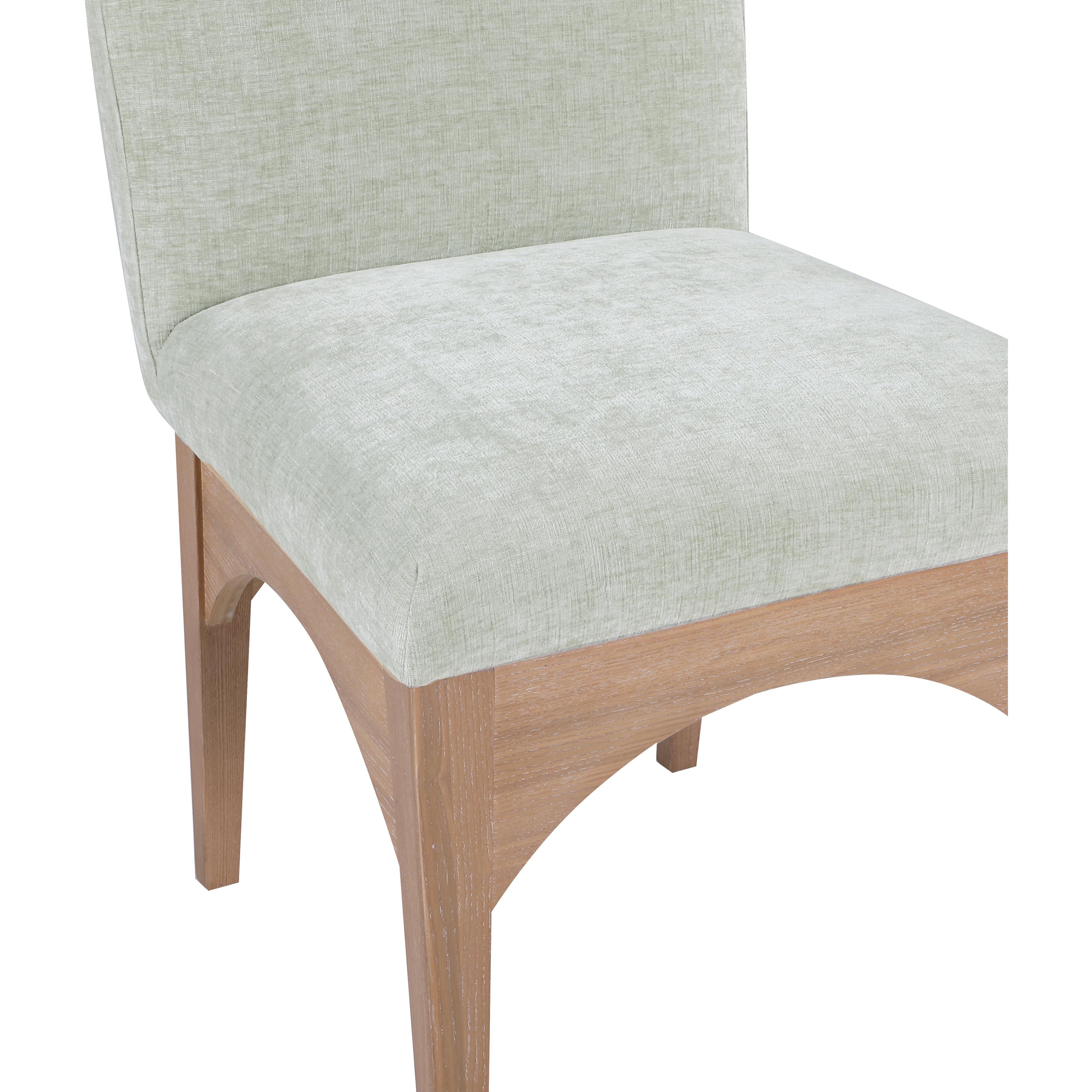 Meridian Waldorf Mint Chenille Fabric Dining Chair