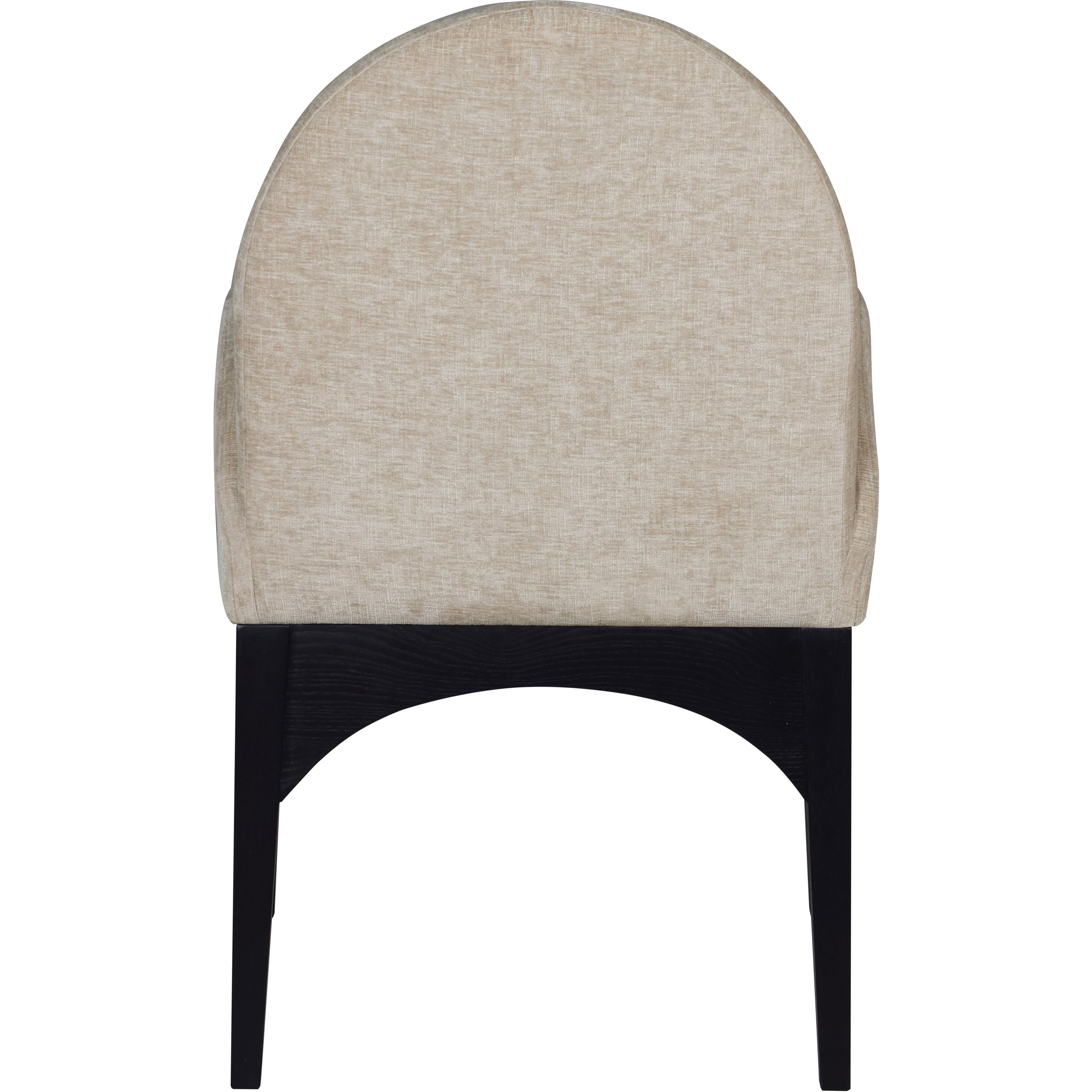 Meridian Waldorf Beige Chenille Fabric Dining Chair