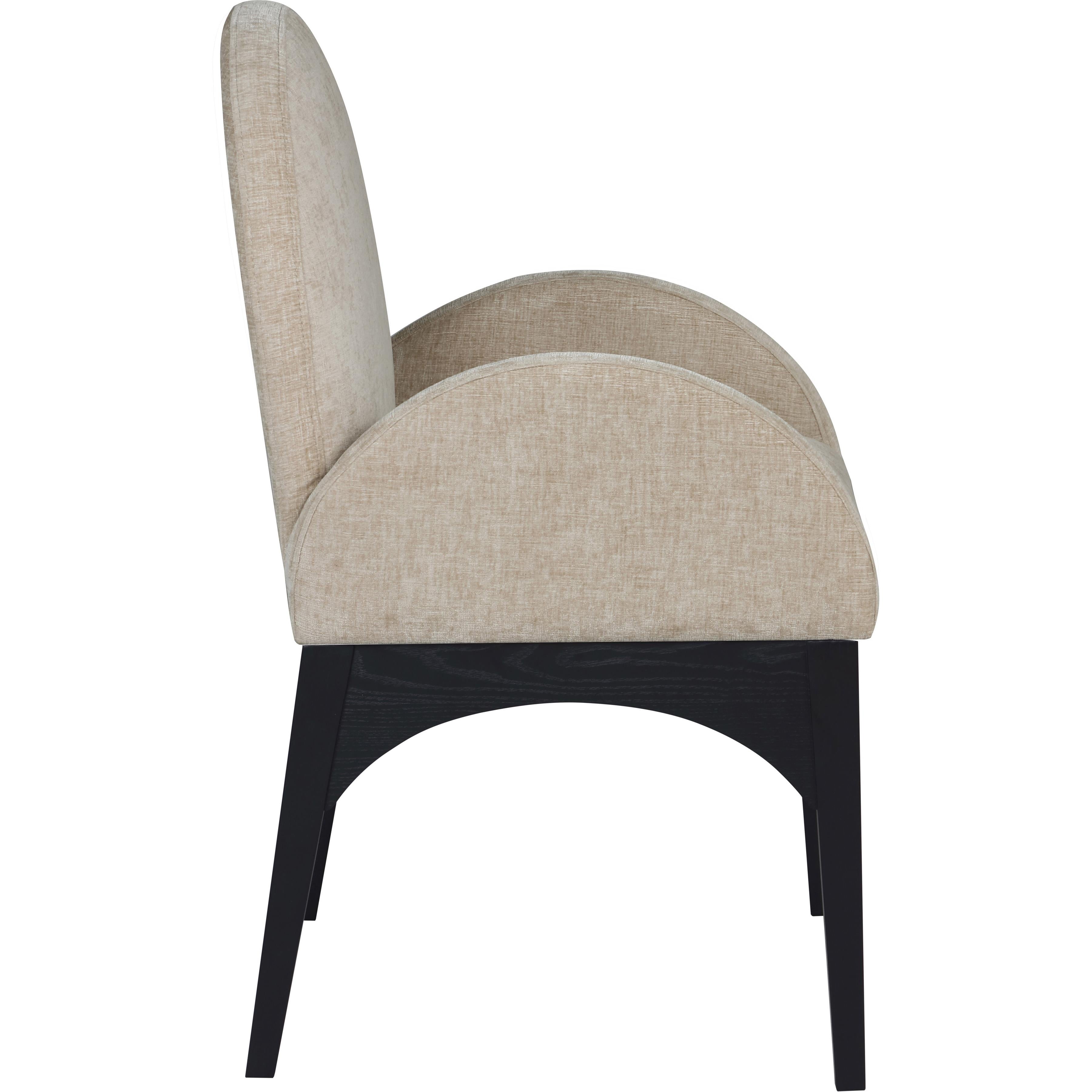 Meridian Waldorf Beige Chenille Fabric Dining Chair