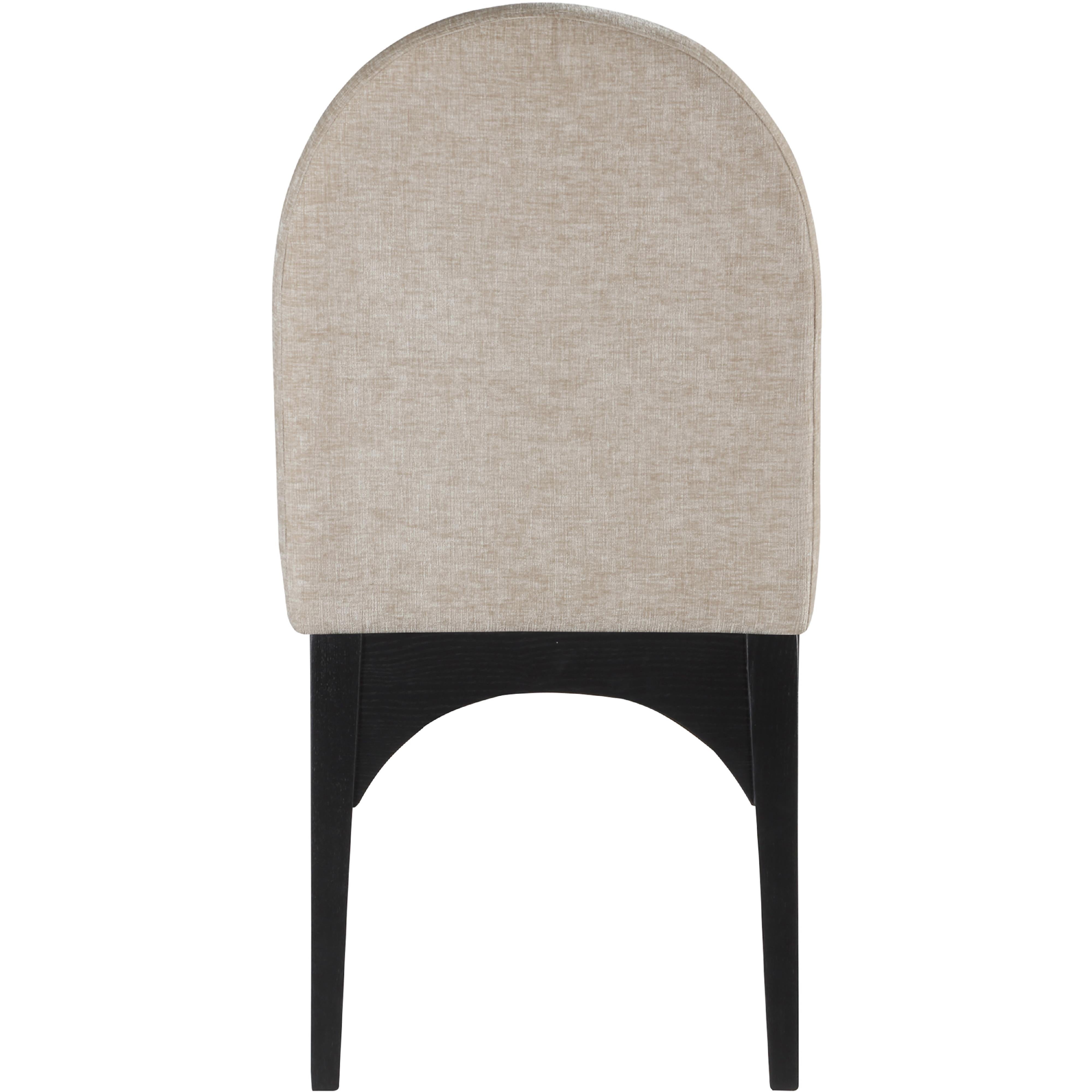 Meridian Waldorf Beige Chenille Fabric Dining Chair