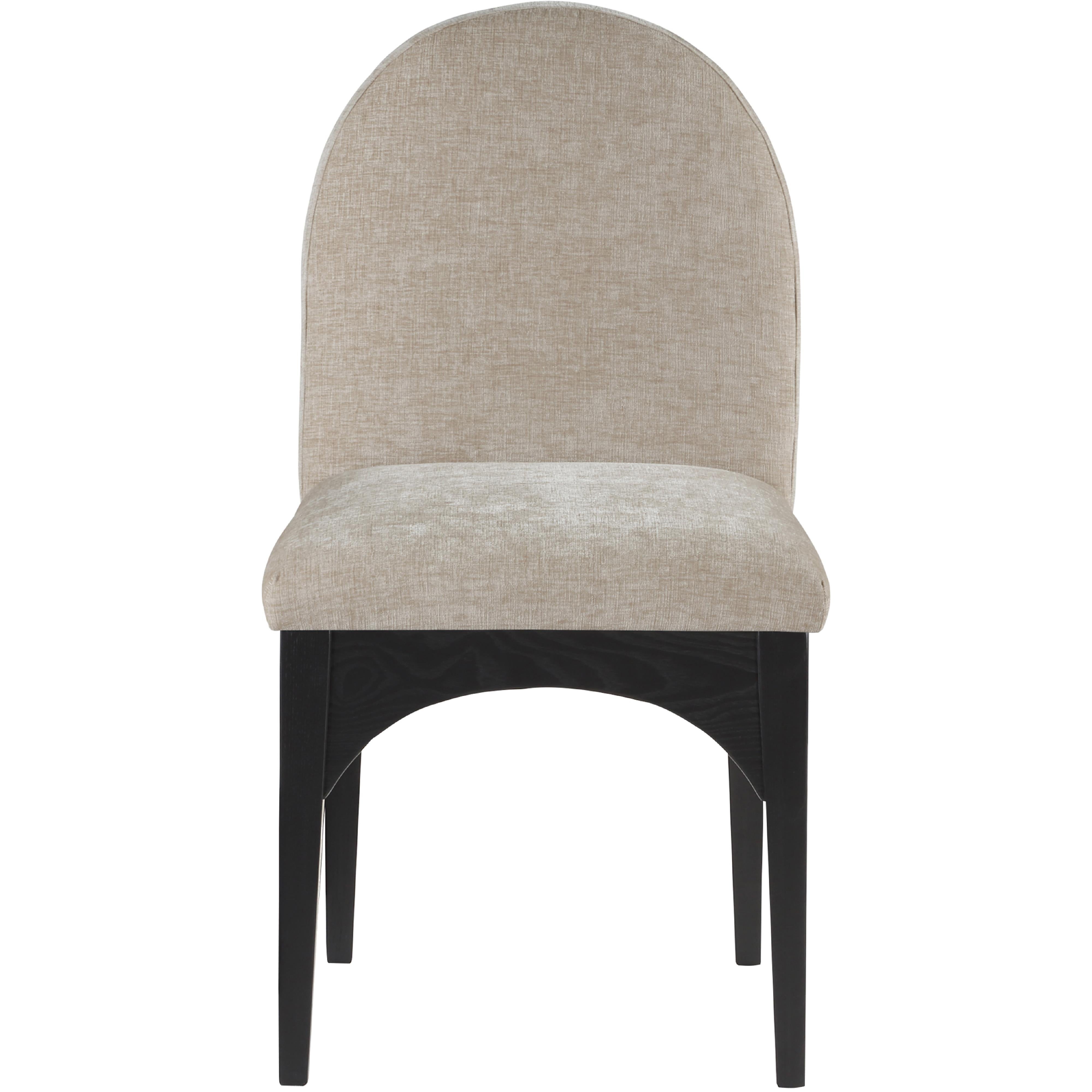 Meridian Waldorf Beige Chenille Fabric Dining Chair