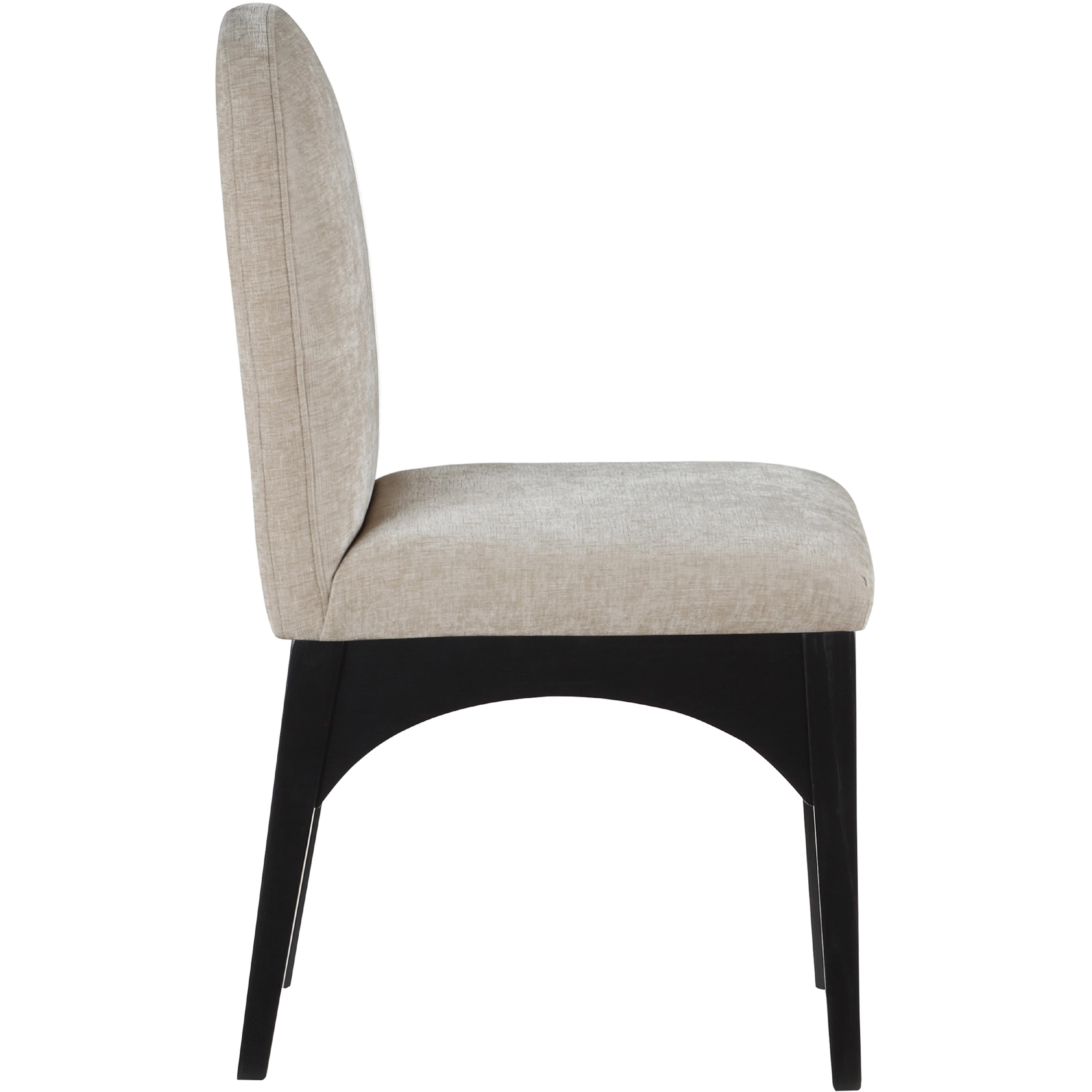 Meridian Waldorf Beige Chenille Fabric Dining Chair