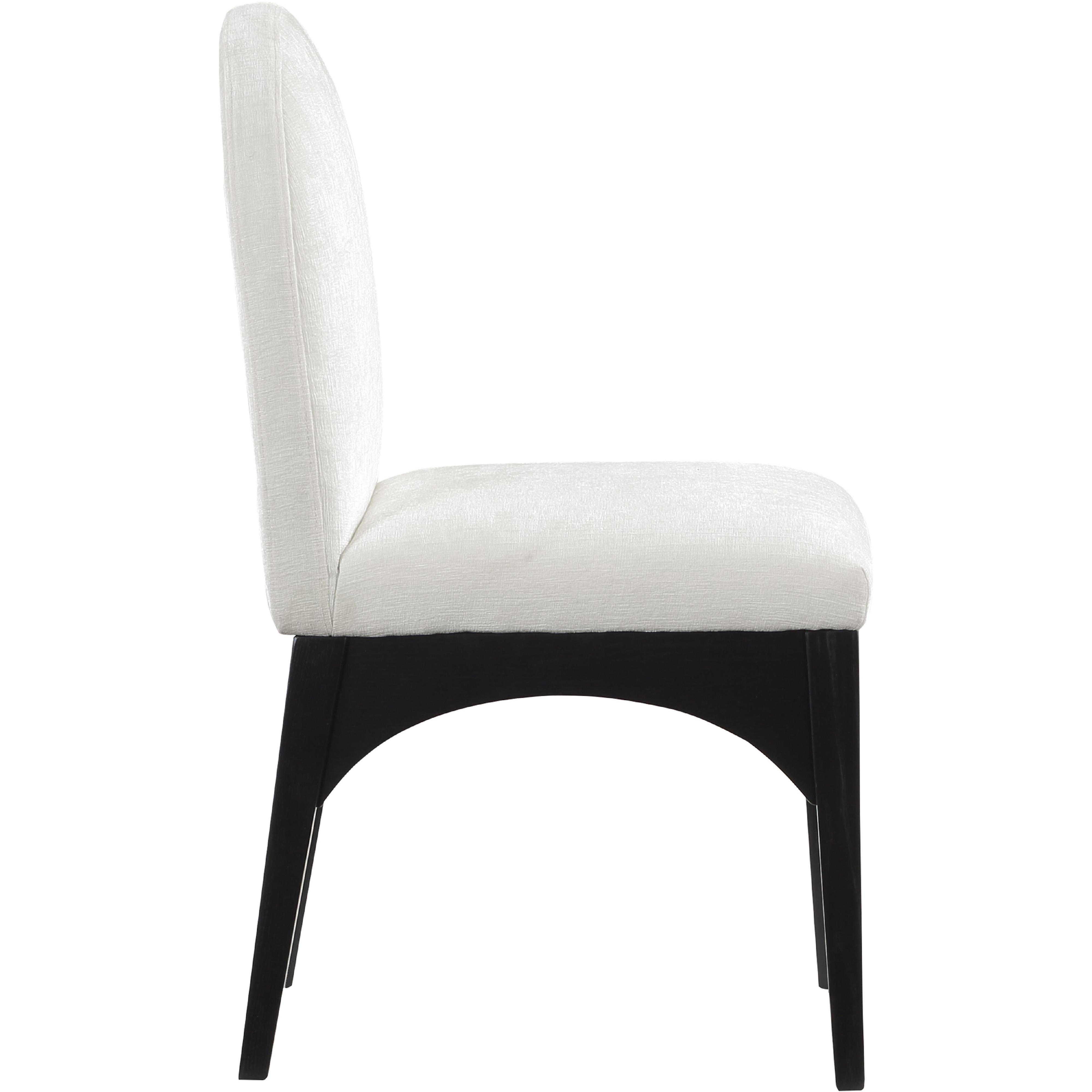 Meridian Waldorf Cream Chenille Fabric Dining Chair