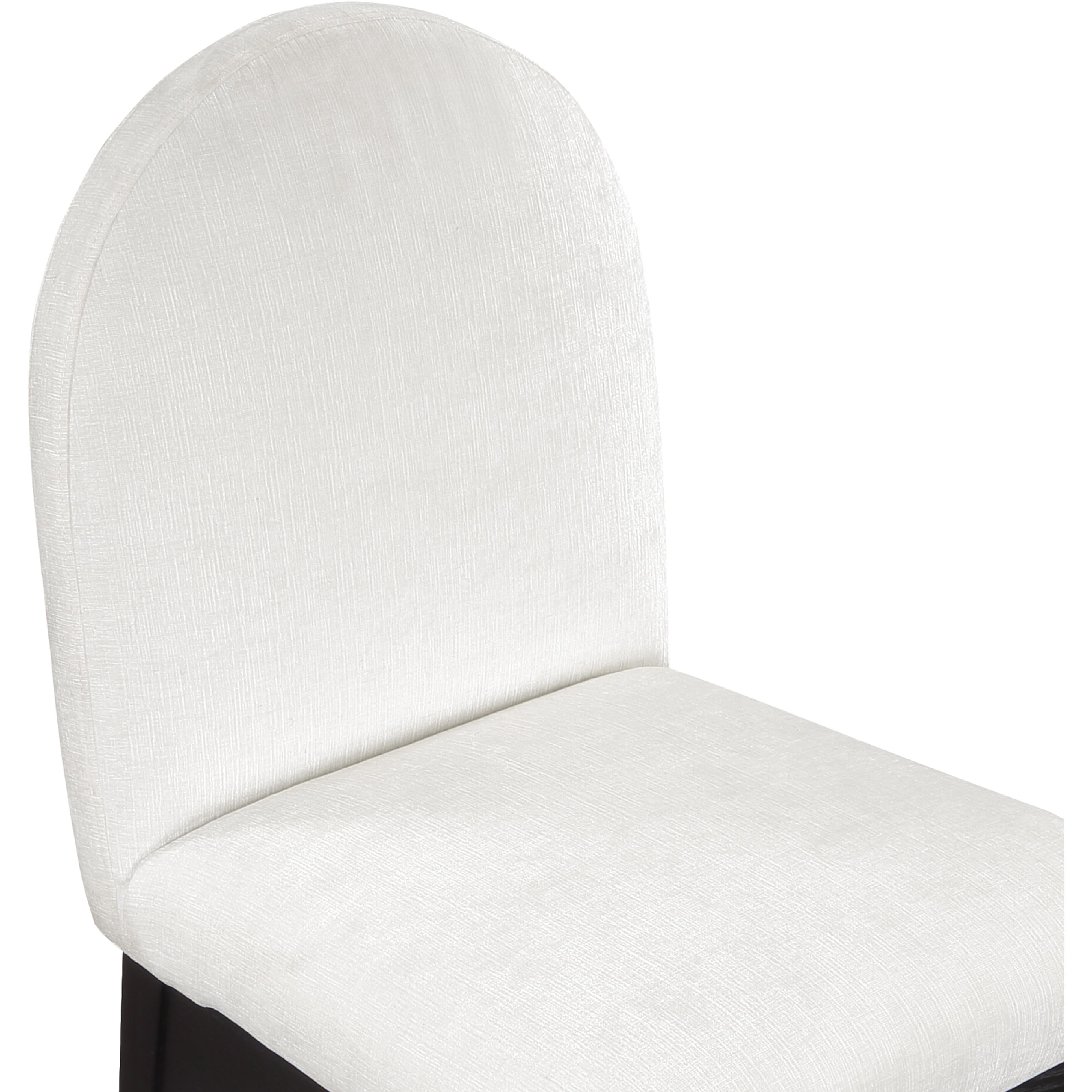 Meridian Waldorf Cream Chenille Fabric Dining Chair