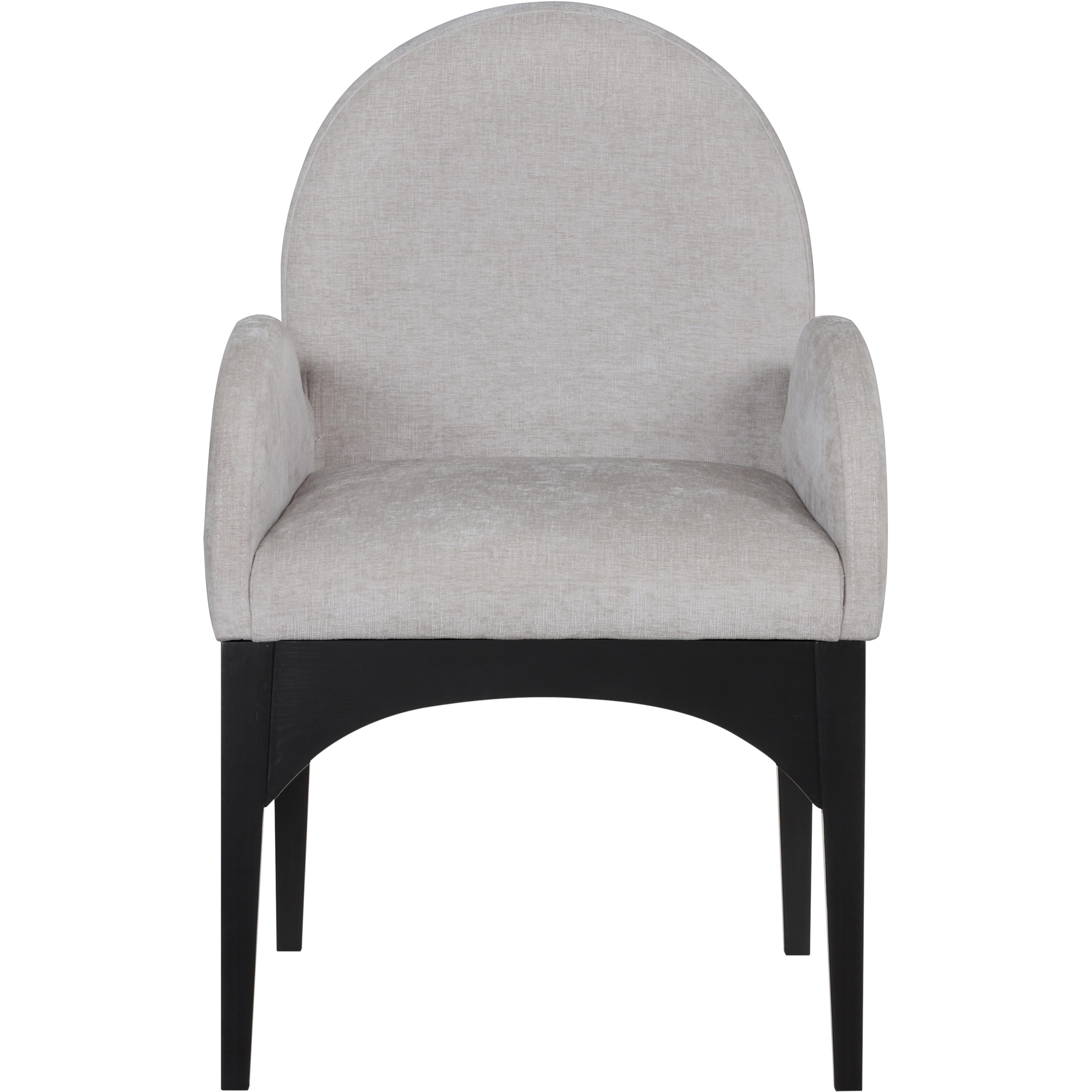 Meridian Waldorf Grey Chenille Fabric Dining Chair