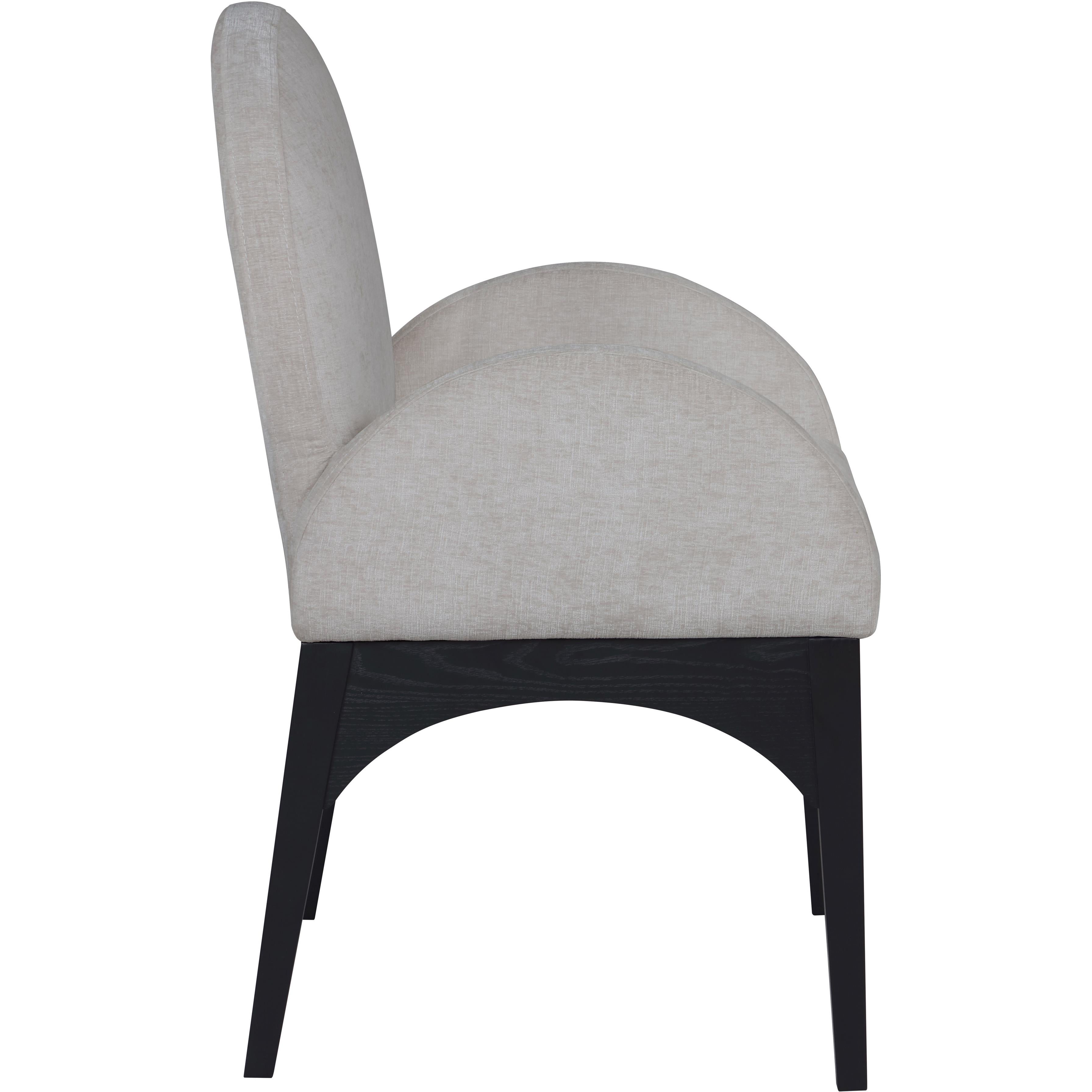 Meridian Waldorf Grey Chenille Fabric Dining Chair