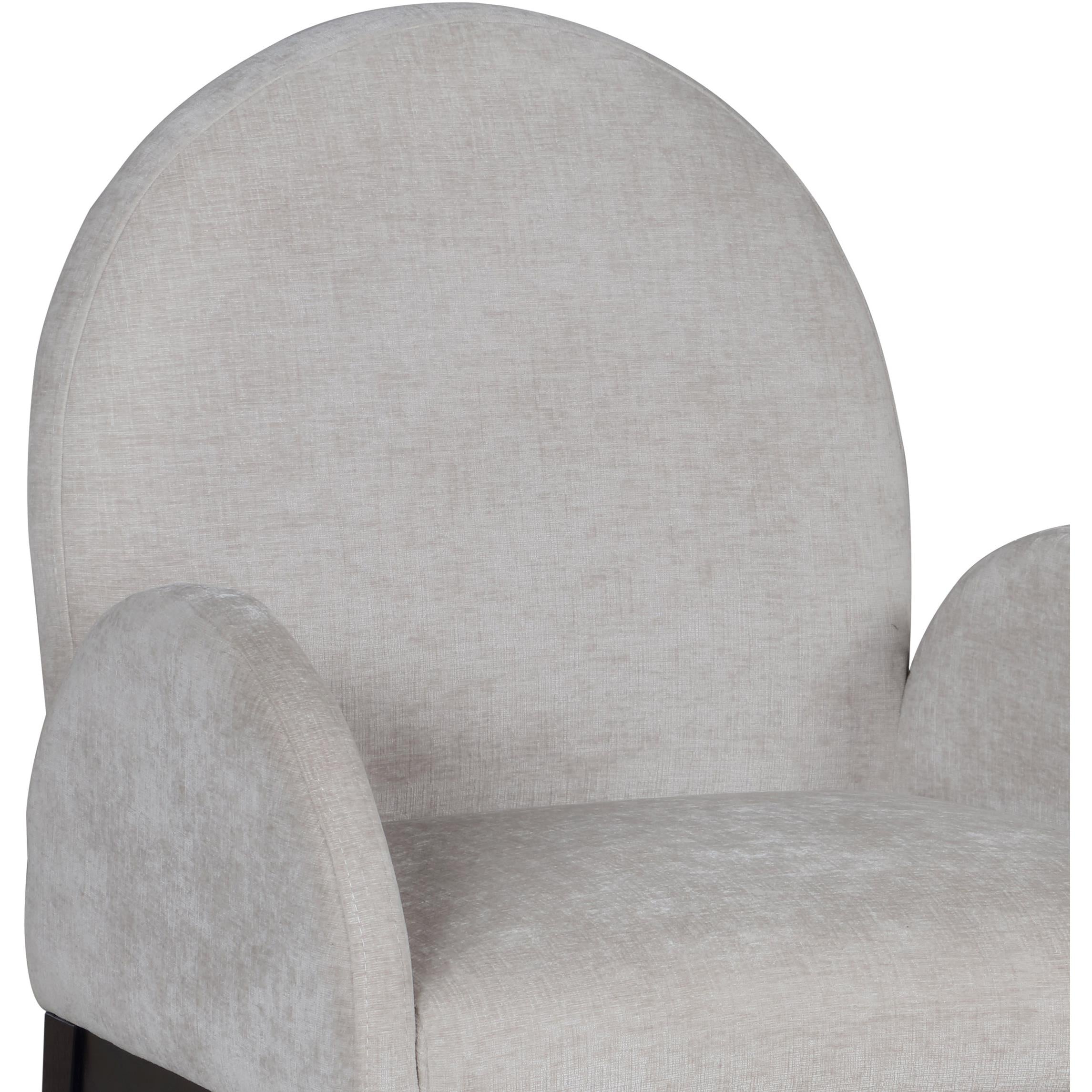 Meridian Waldorf Grey Chenille Fabric Dining Chair