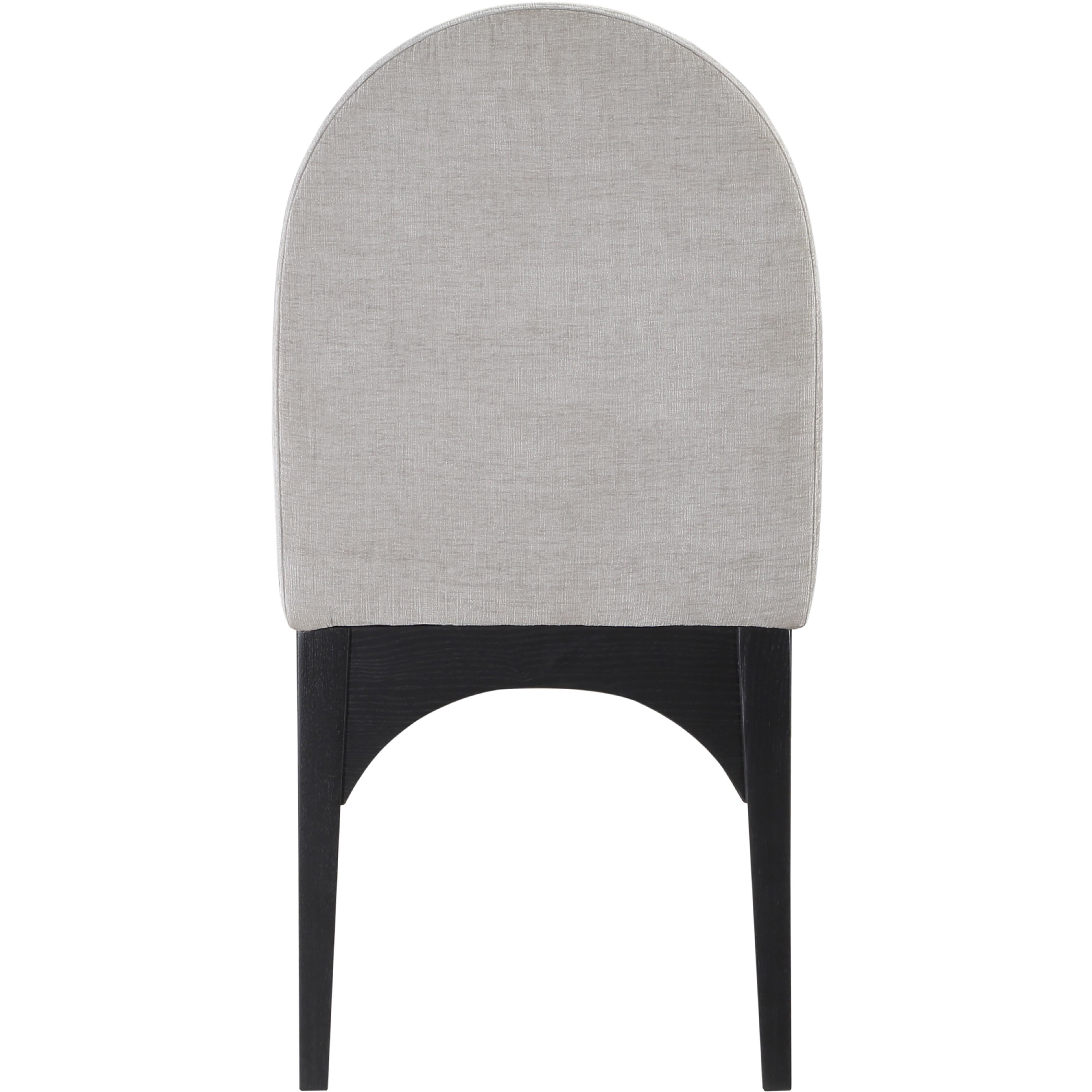 Meridian Waldorf Grey Chenille Fabric Dining Chair