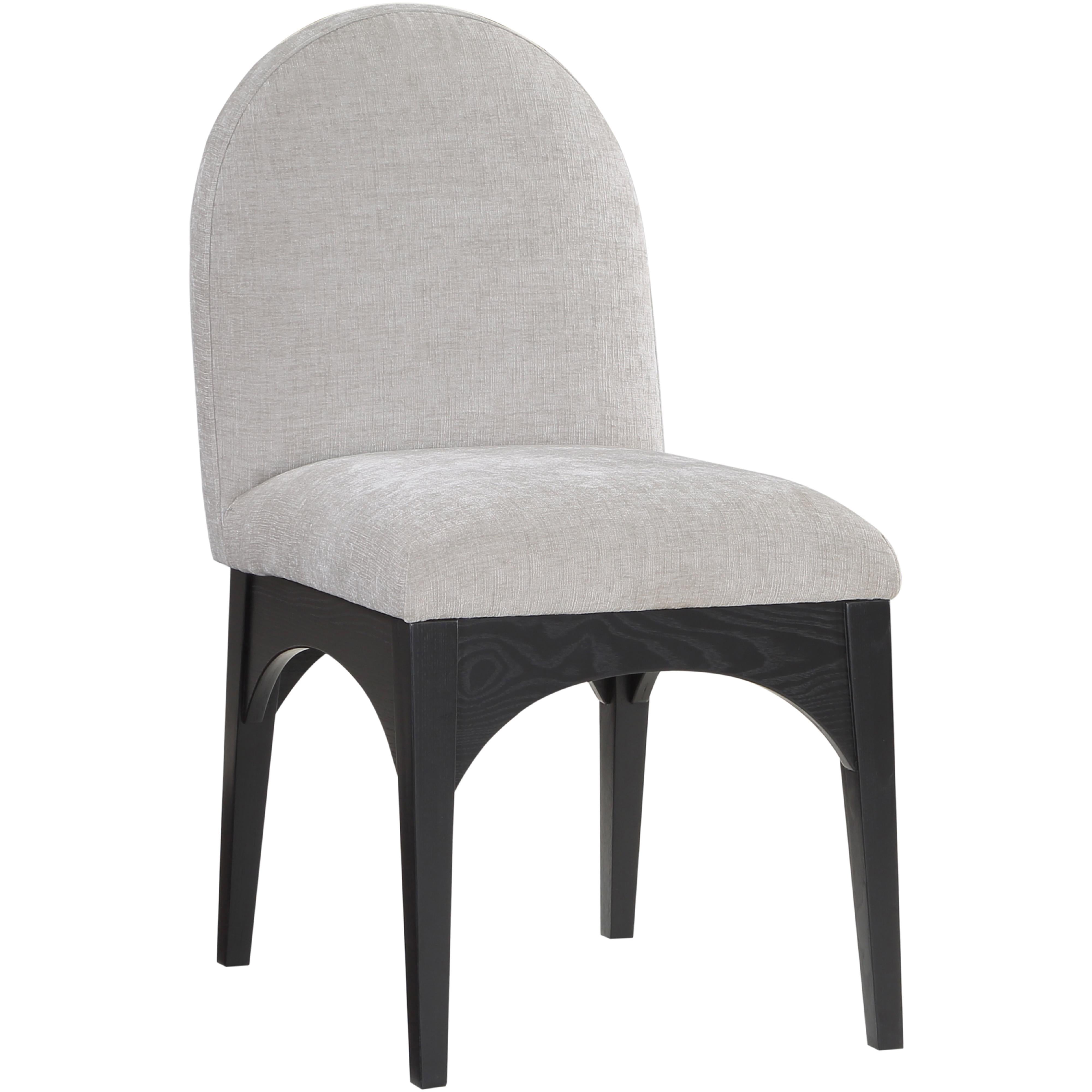 Meridian Waldorf Grey Chenille Fabric Dining Chair