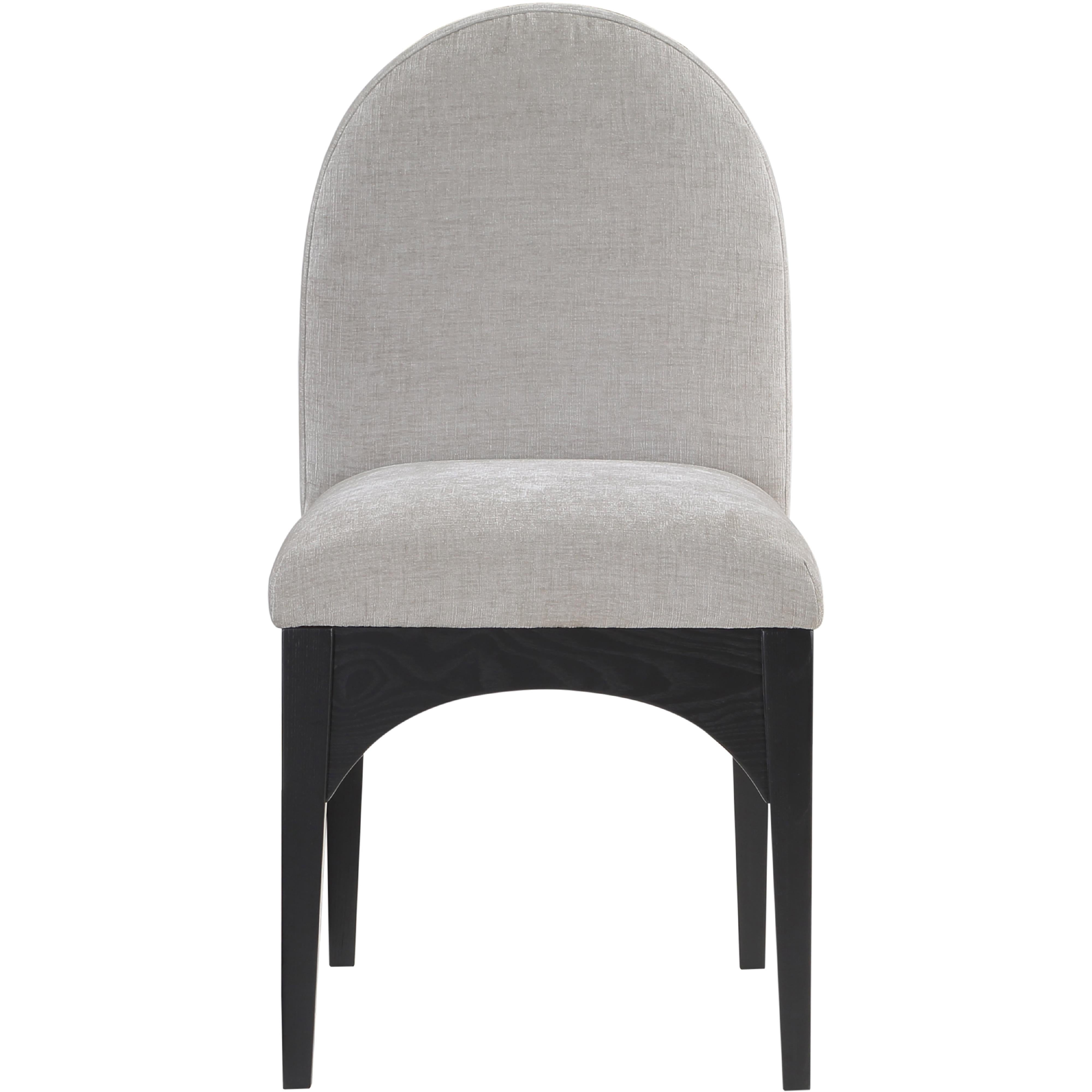 Meridian Waldorf Grey Chenille Fabric Dining Chair