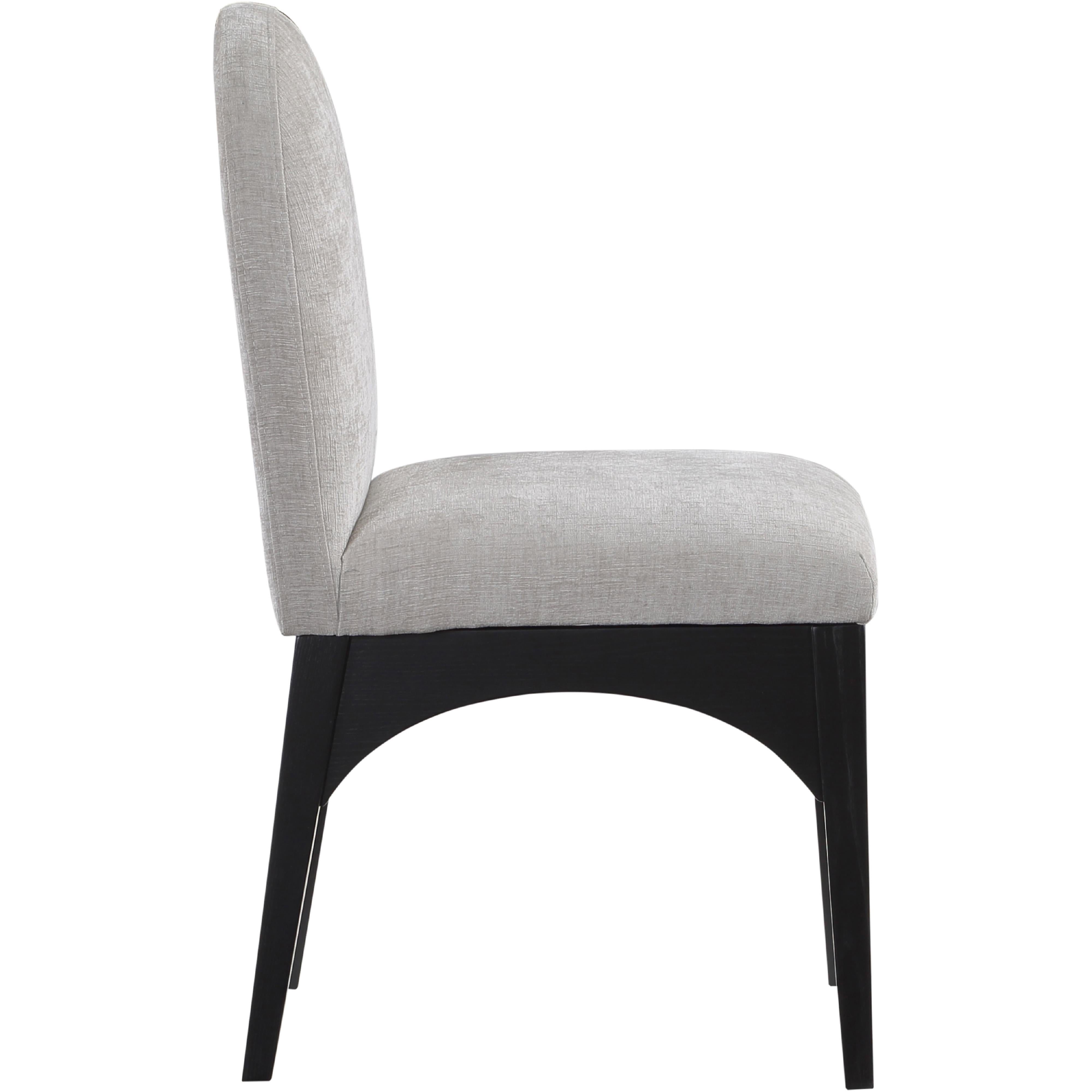 Meridian Waldorf Grey Chenille Fabric Dining Chair