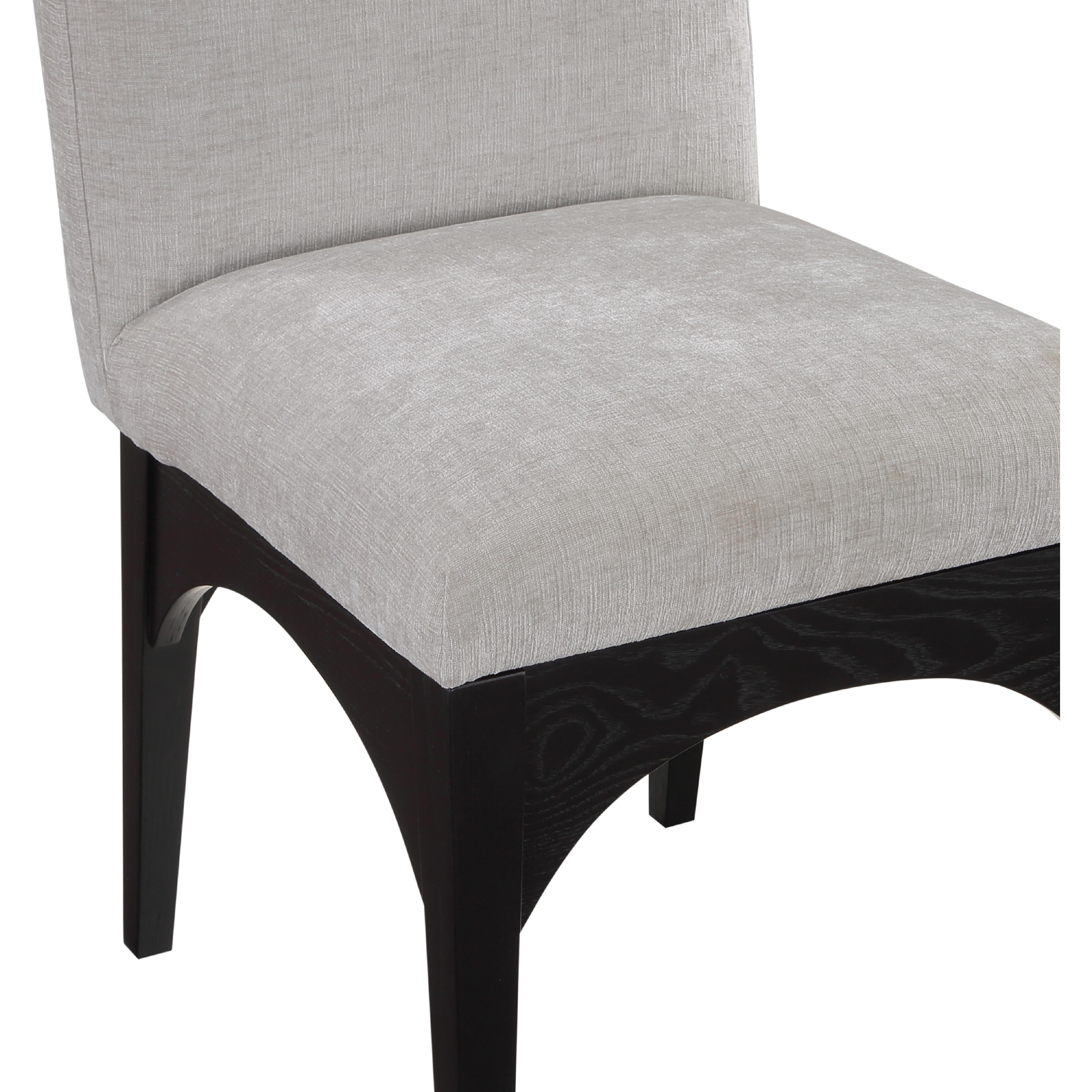 Meridian Waldorf Grey Chenille Fabric Dining Chair