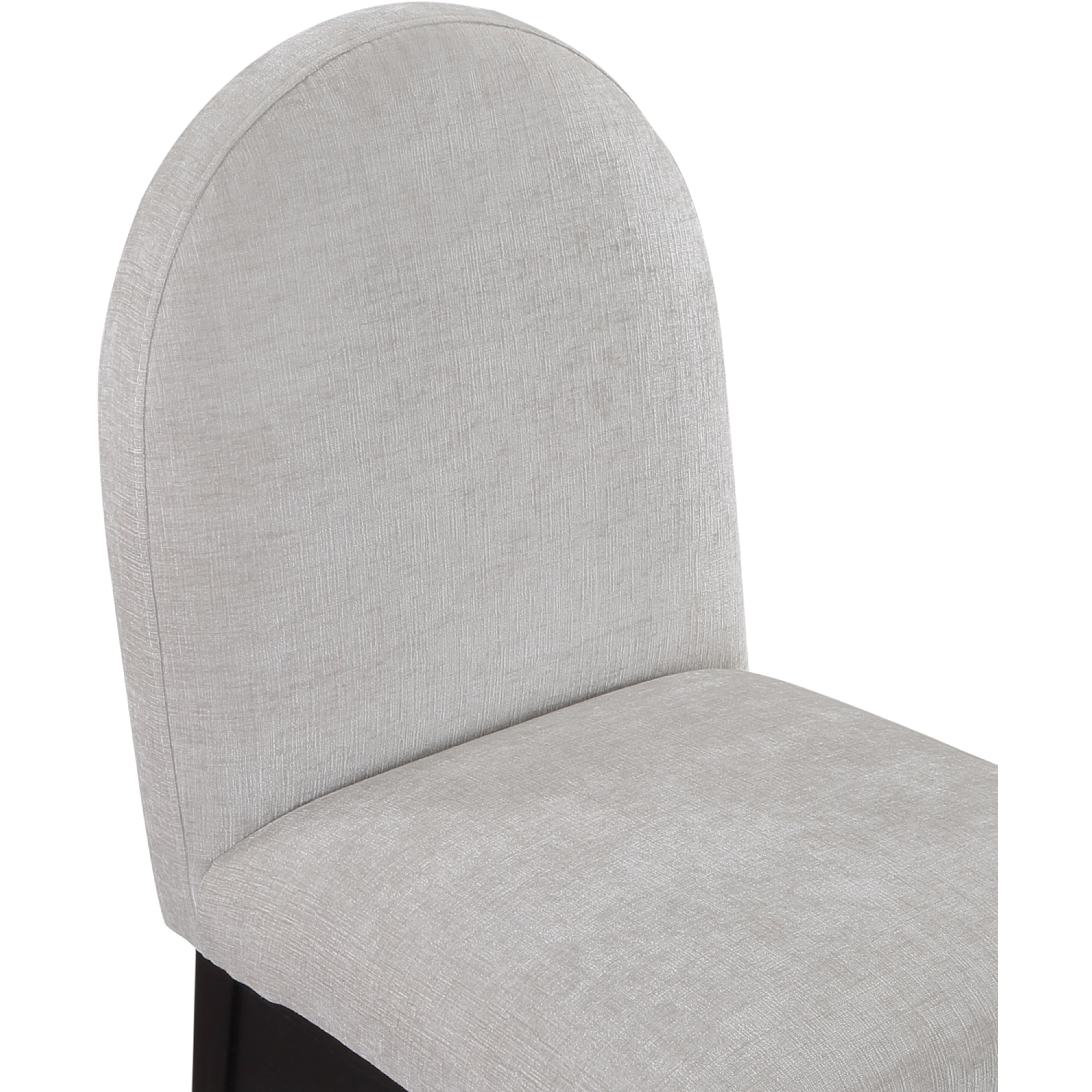 Meridian Waldorf Grey Chenille Fabric Dining Chair