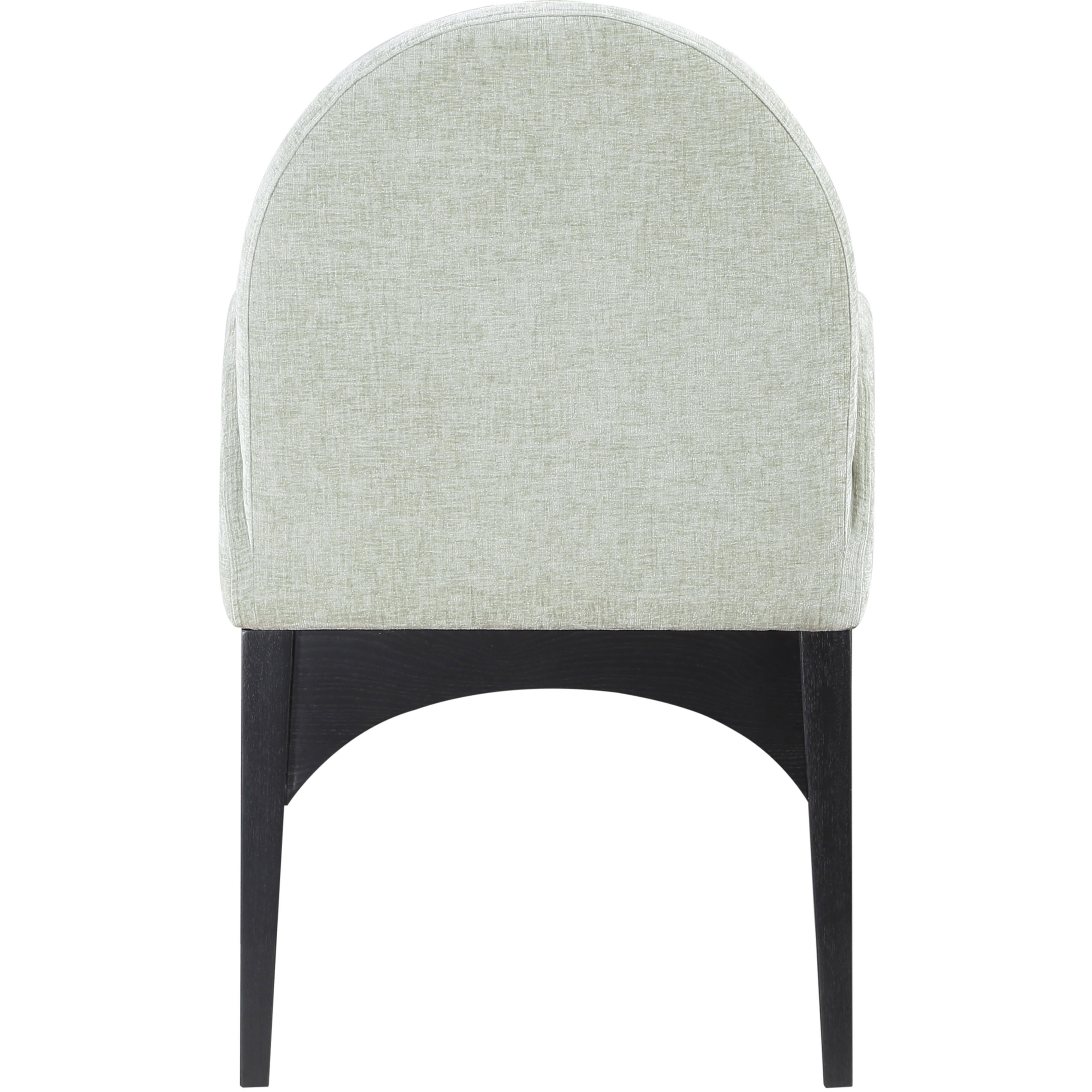 Meridian Waldorf Mint Chenille Fabric Dining Chair