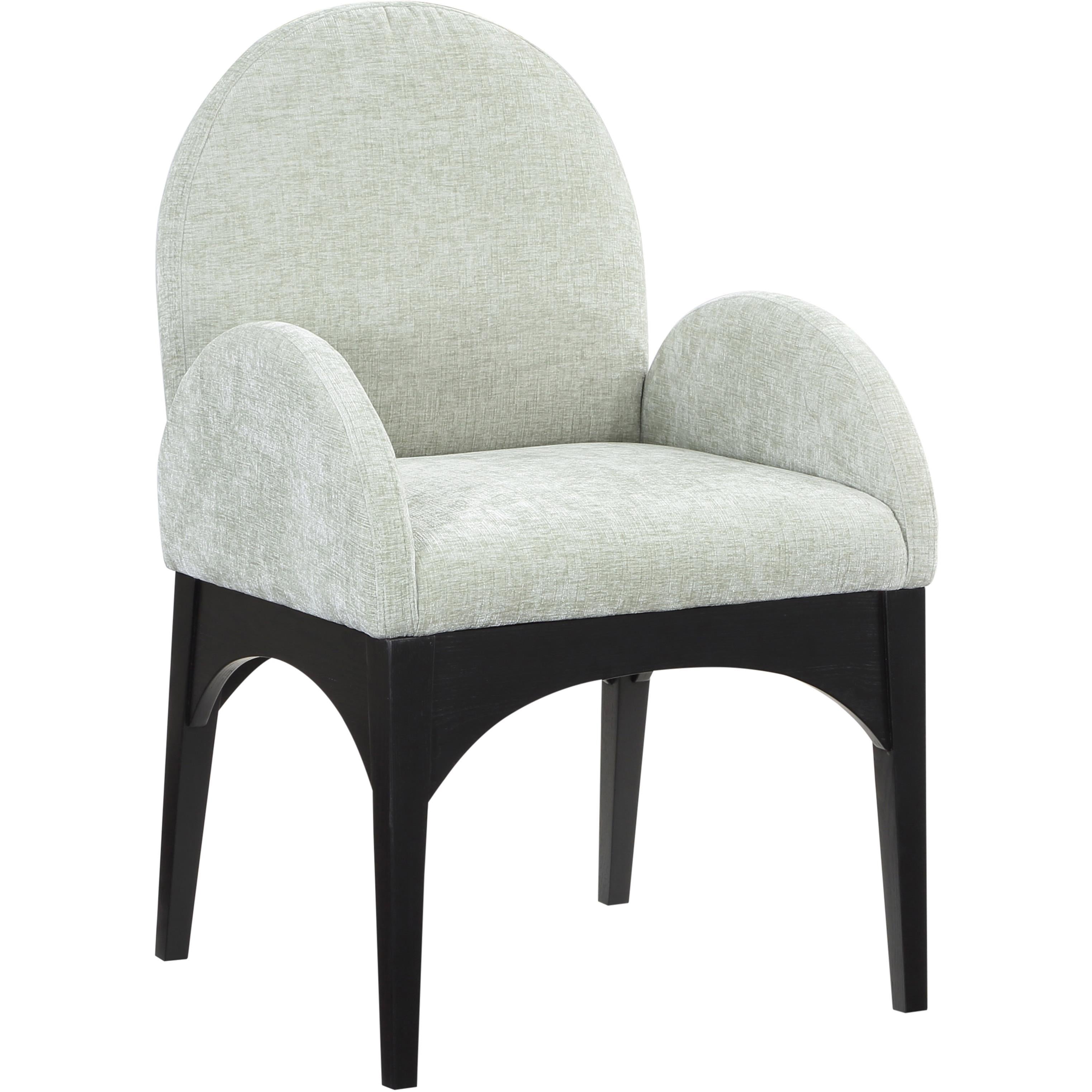 Meridian Waldorf Mint Chenille Fabric Dining Chair