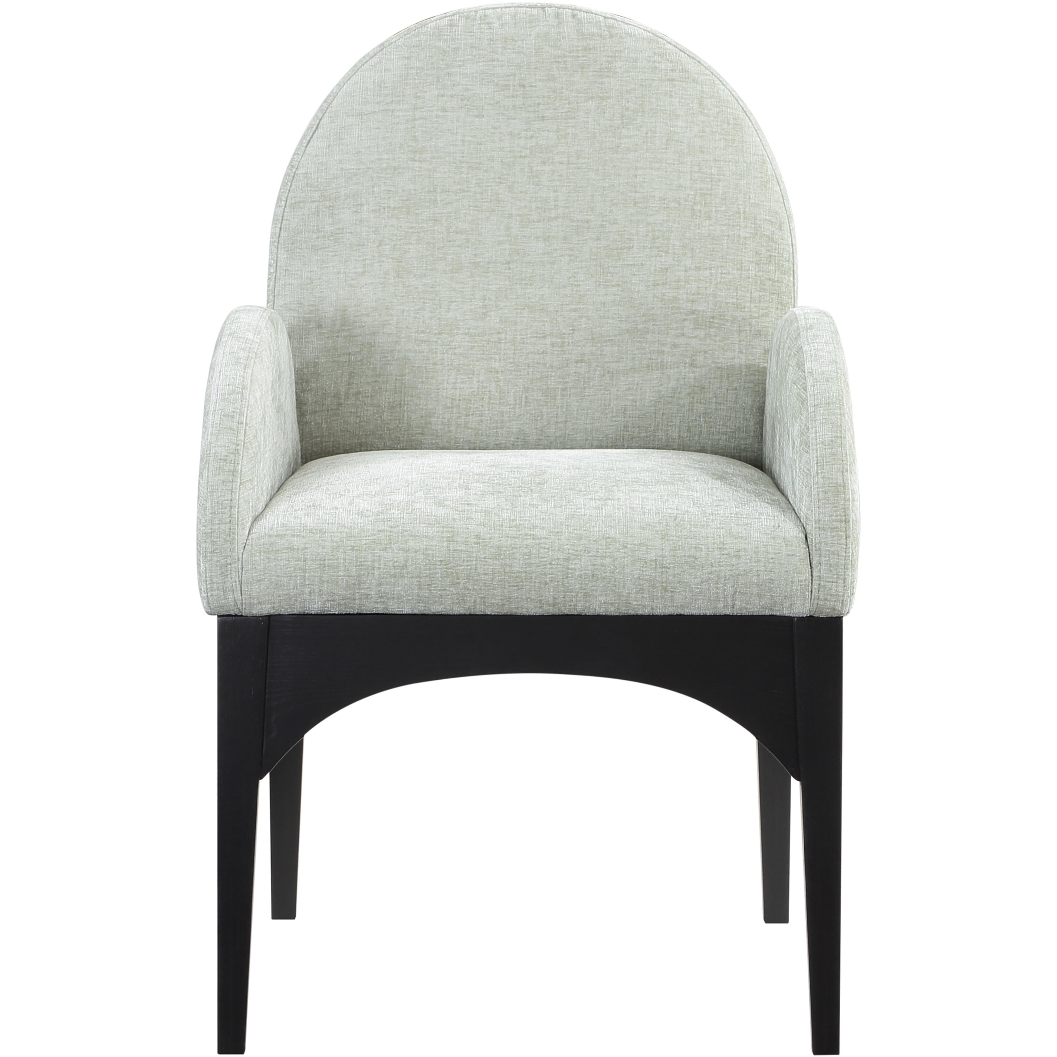 Meridian Waldorf Mint Chenille Fabric Dining Chair