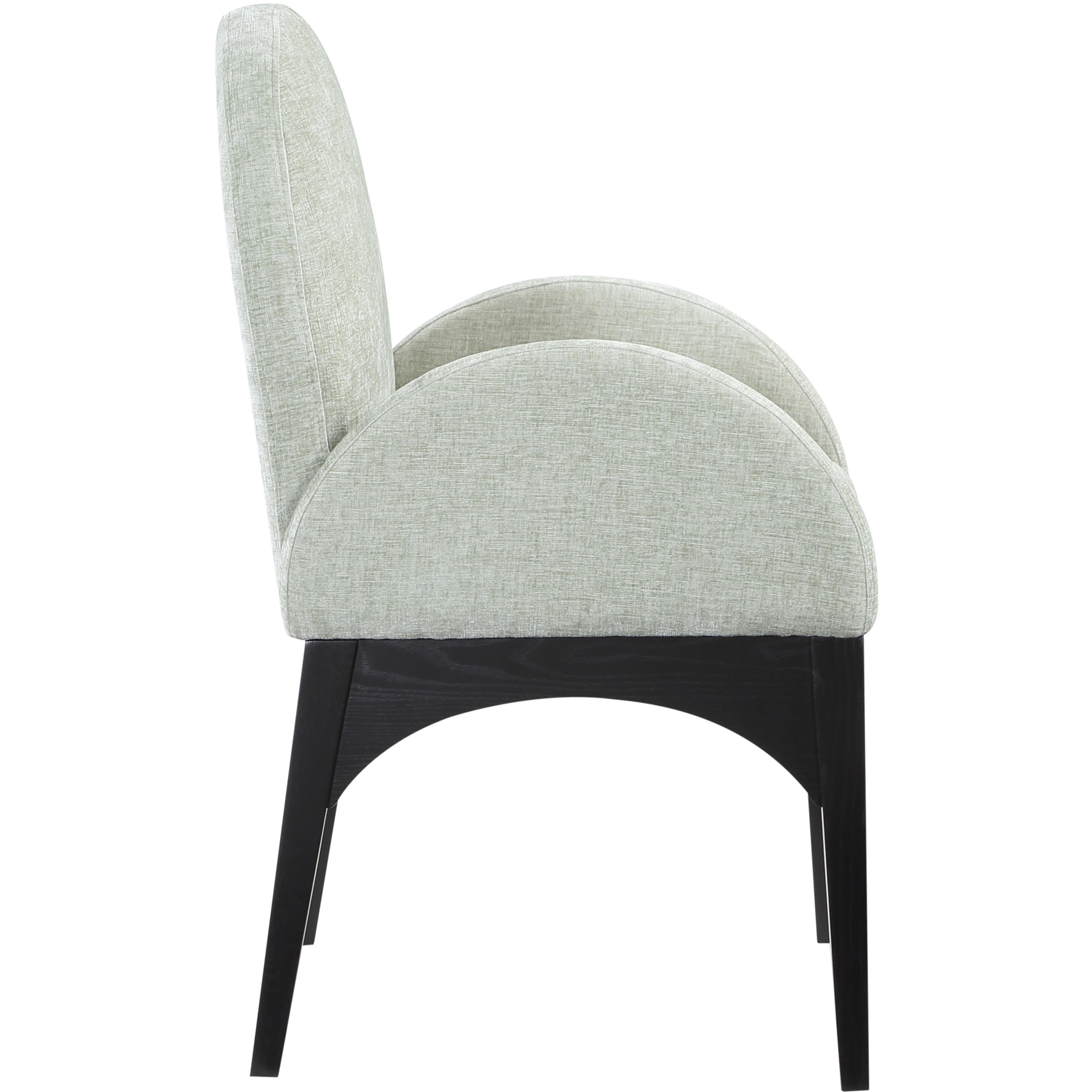 Meridian Waldorf Mint Chenille Fabric Dining Chair