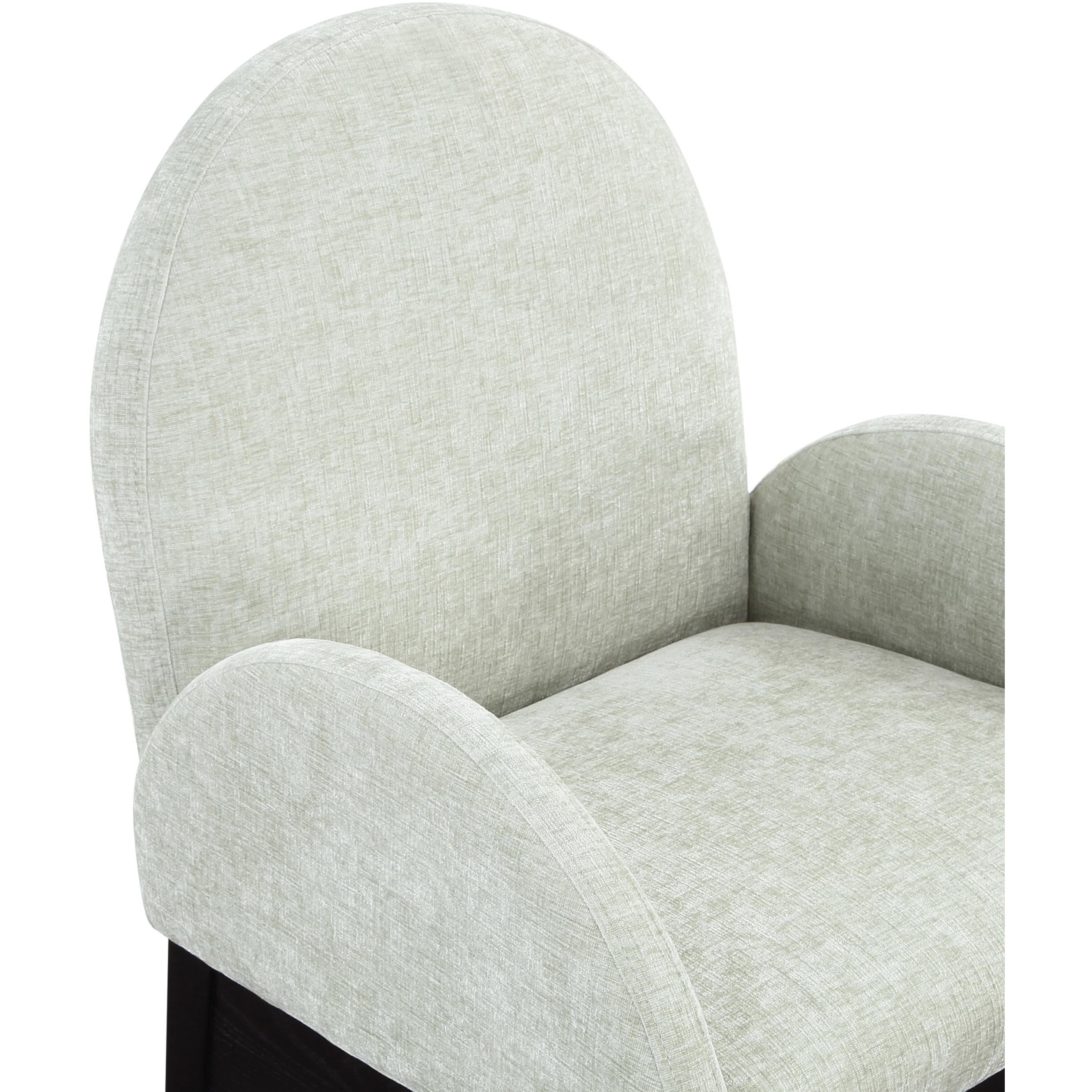 Meridian Waldorf Mint Chenille Fabric Dining Chair