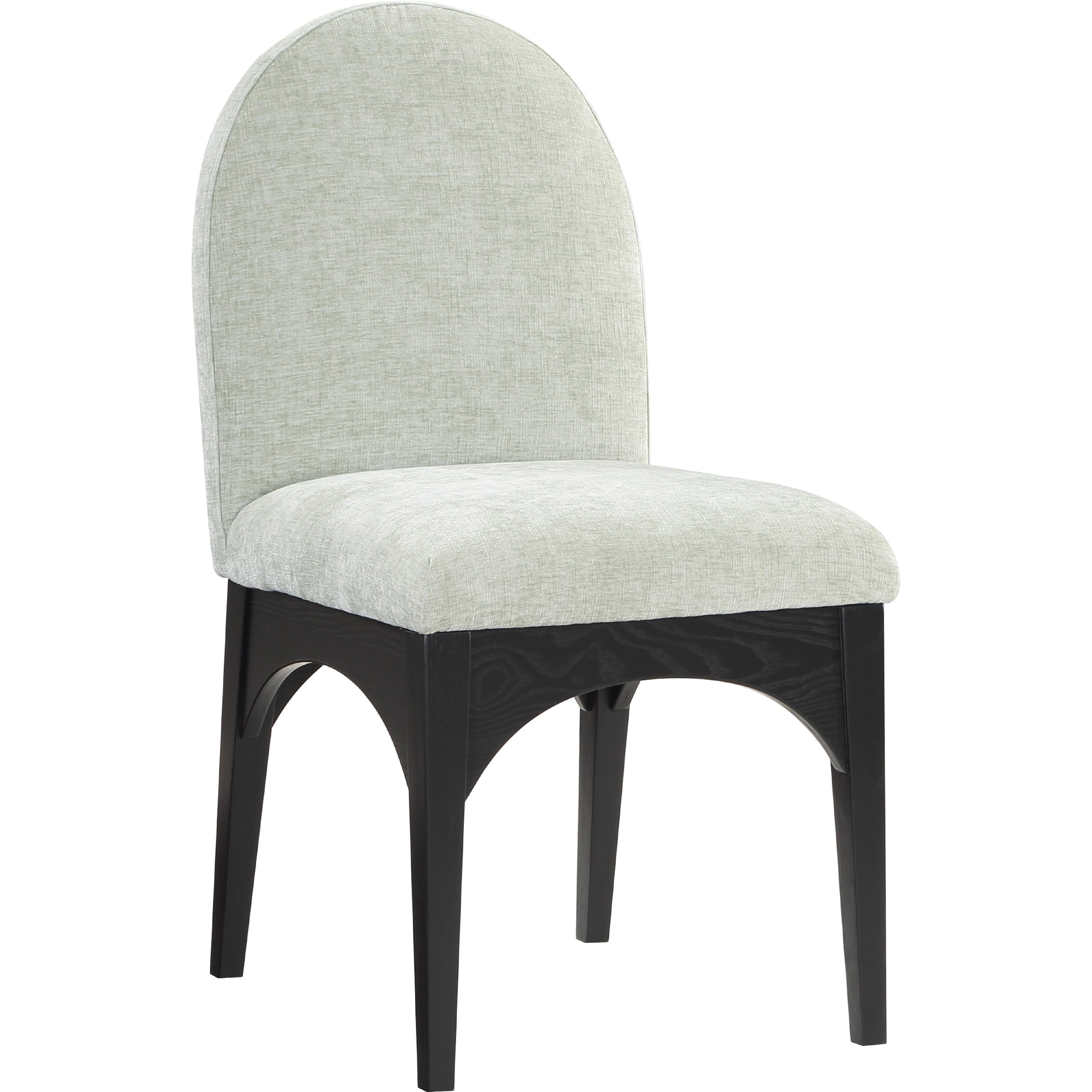 Meridian Waldorf Mint Chenille Fabric Dining Chair