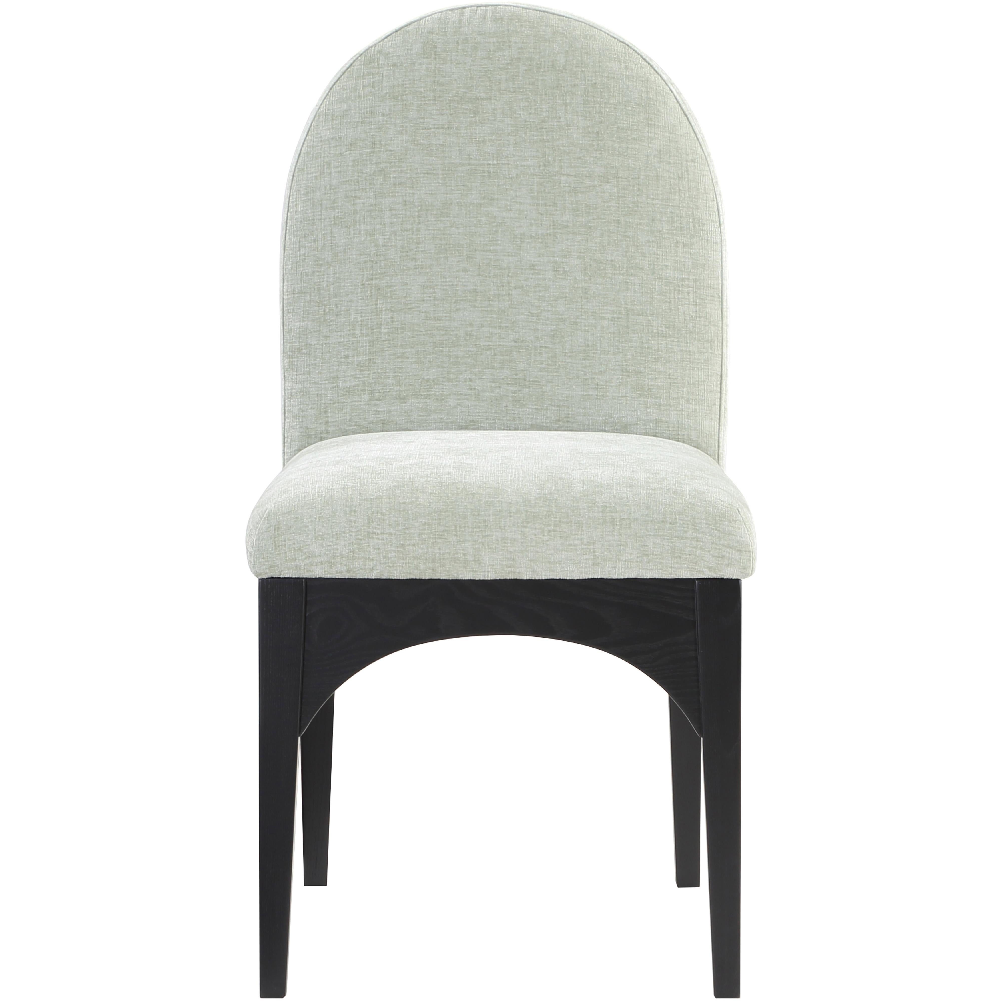 Meridian Waldorf Mint Chenille Fabric Dining Chair