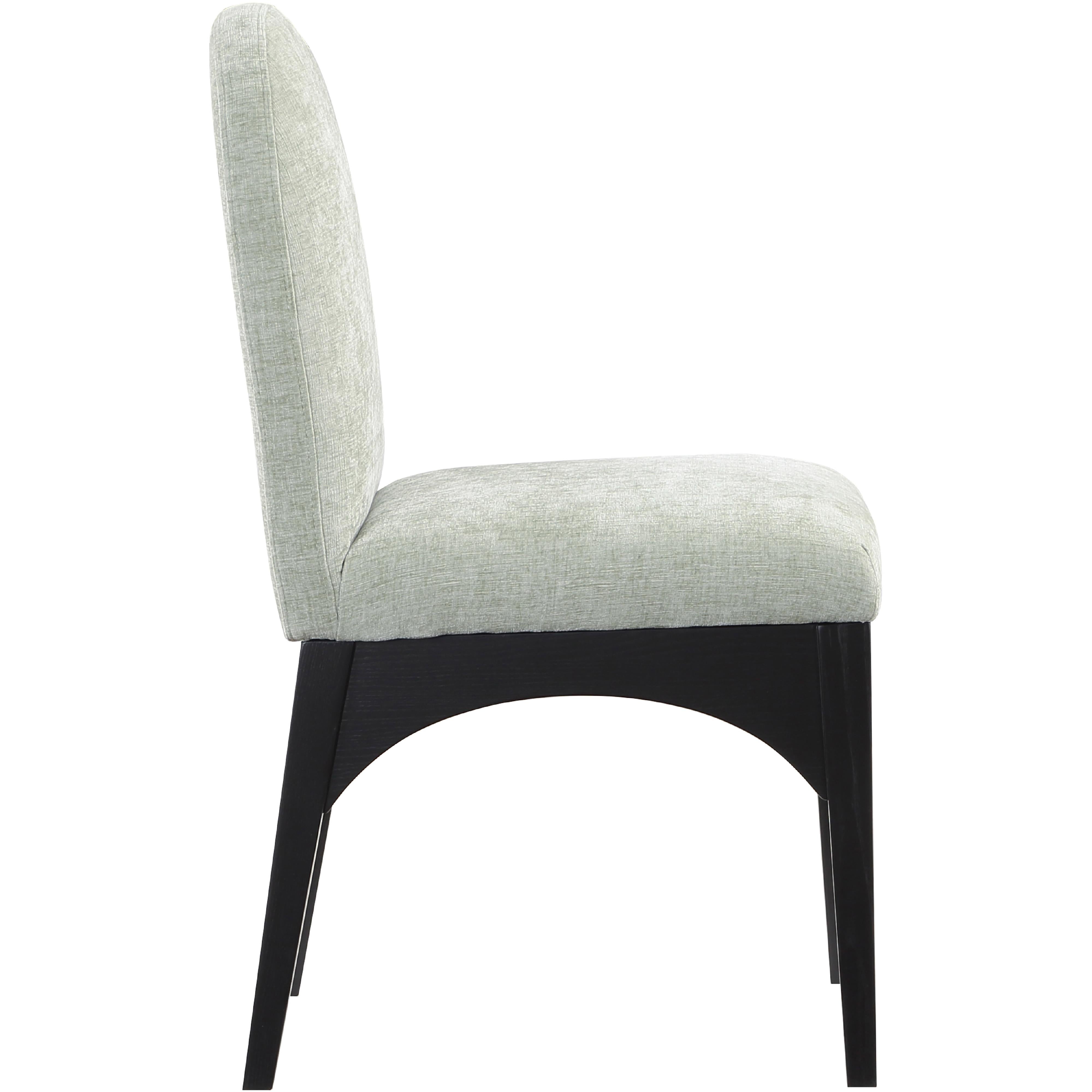 Meridian Waldorf Mint Chenille Fabric Dining Chair