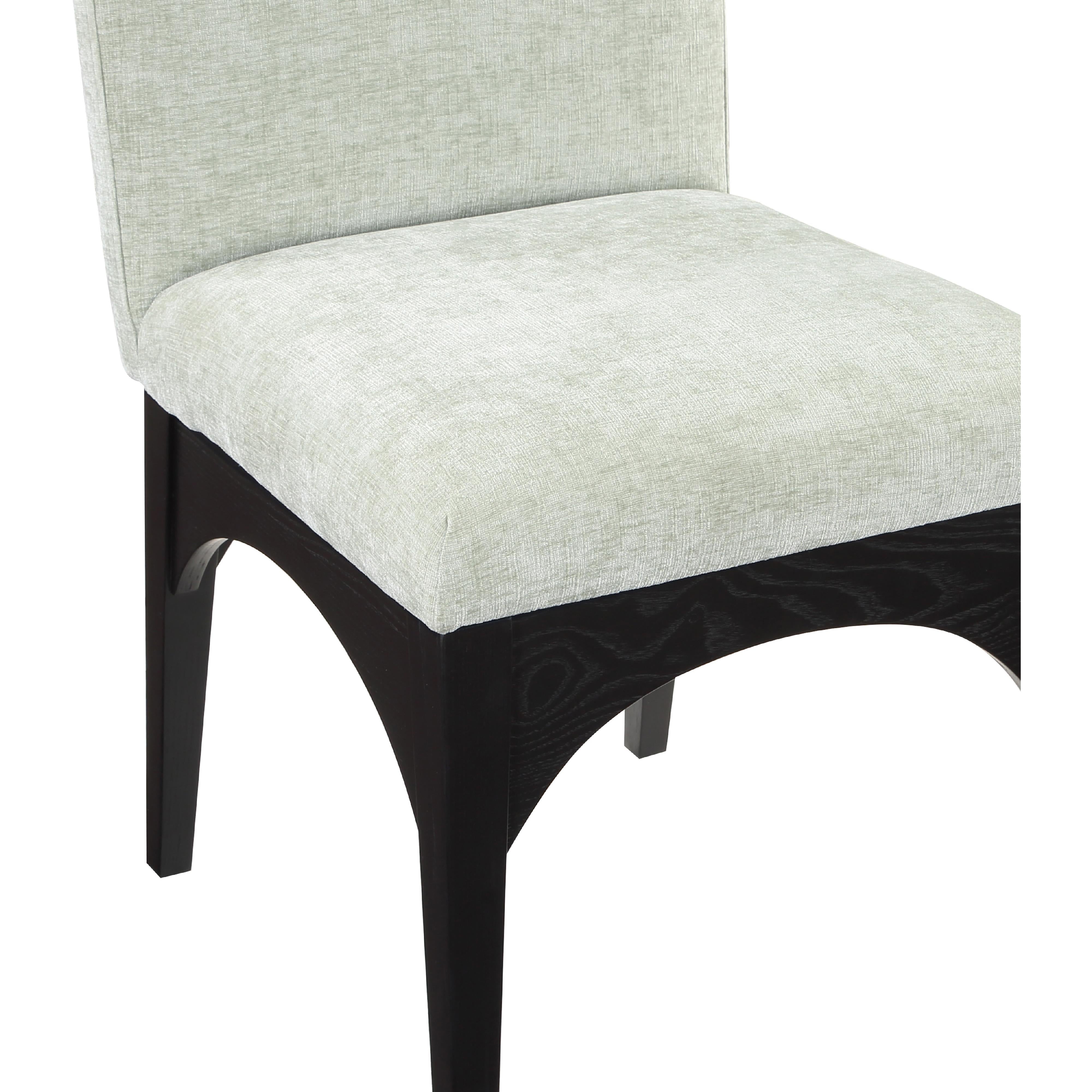 Meridian Waldorf Mint Chenille Fabric Dining Chair