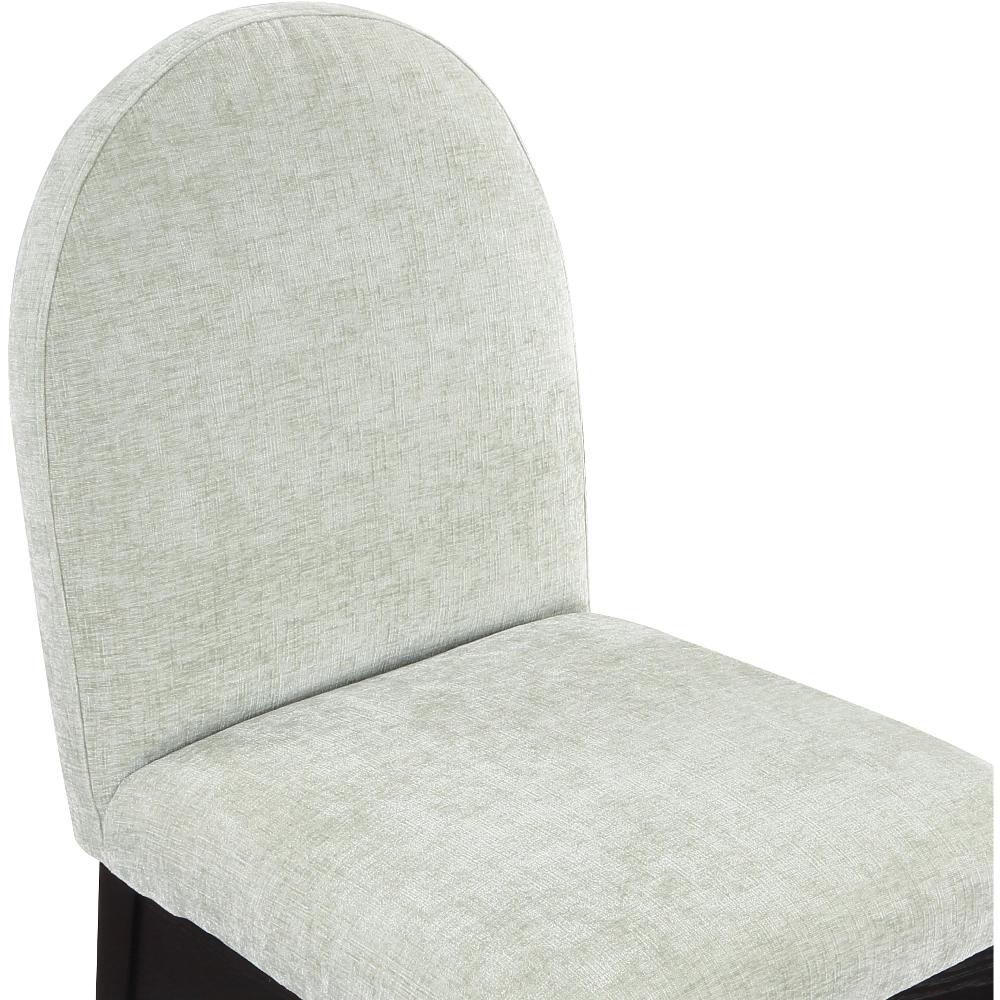 Meridian Waldorf Mint Chenille Fabric Dining Chair