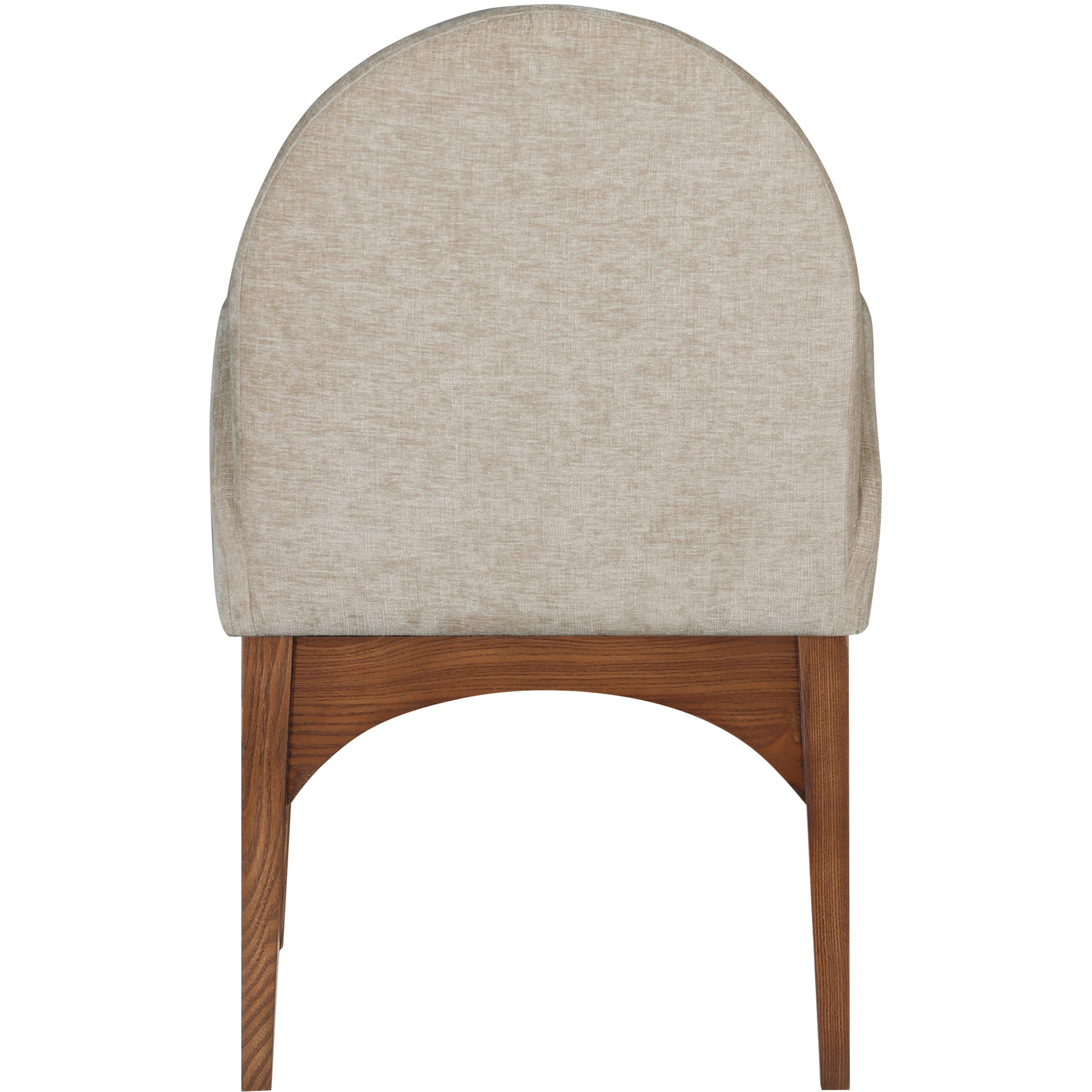 Meridian Waldorf Beige Chenille Fabric Dining Chair