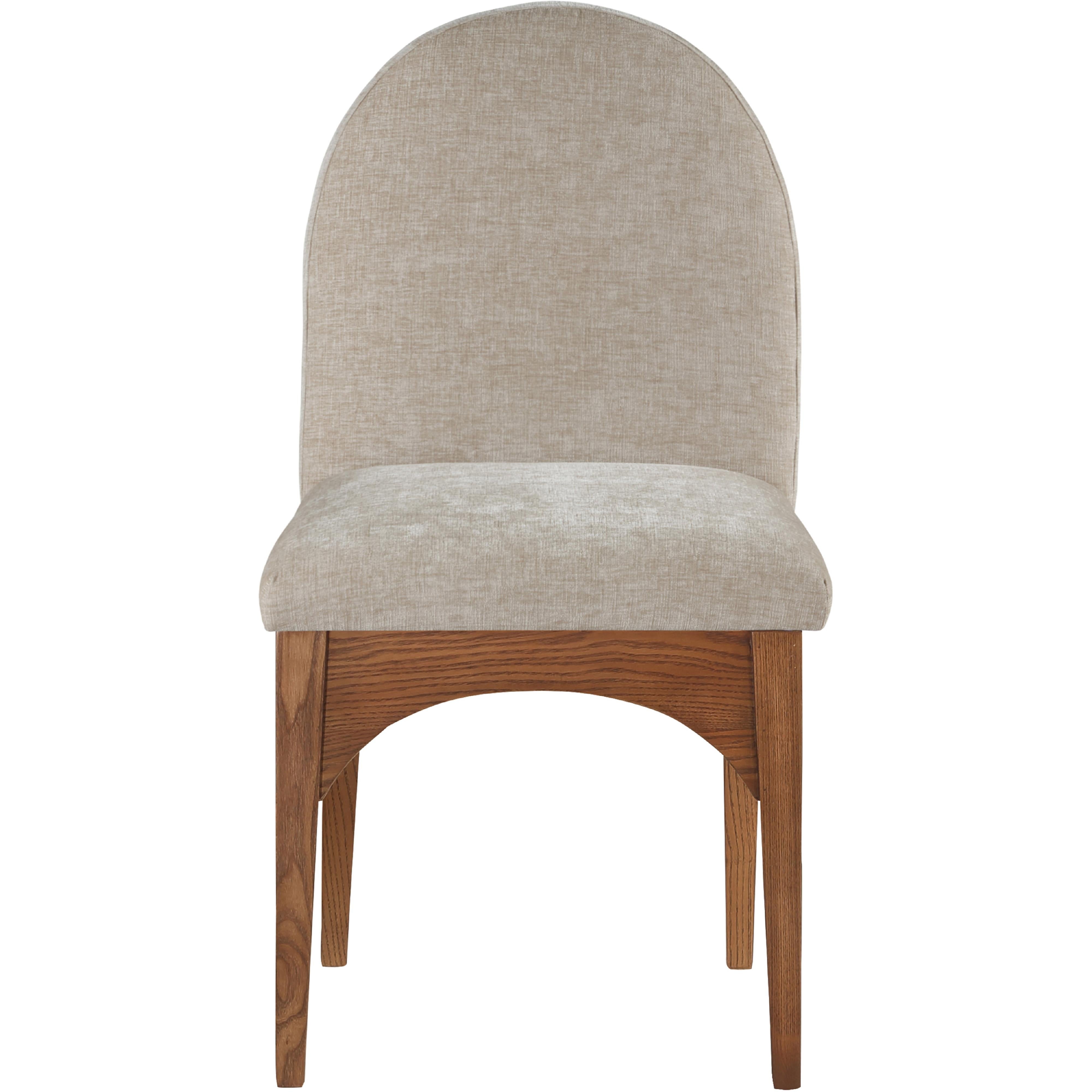 Meridian Waldorf Beige Chenille Fabric Dining Chair