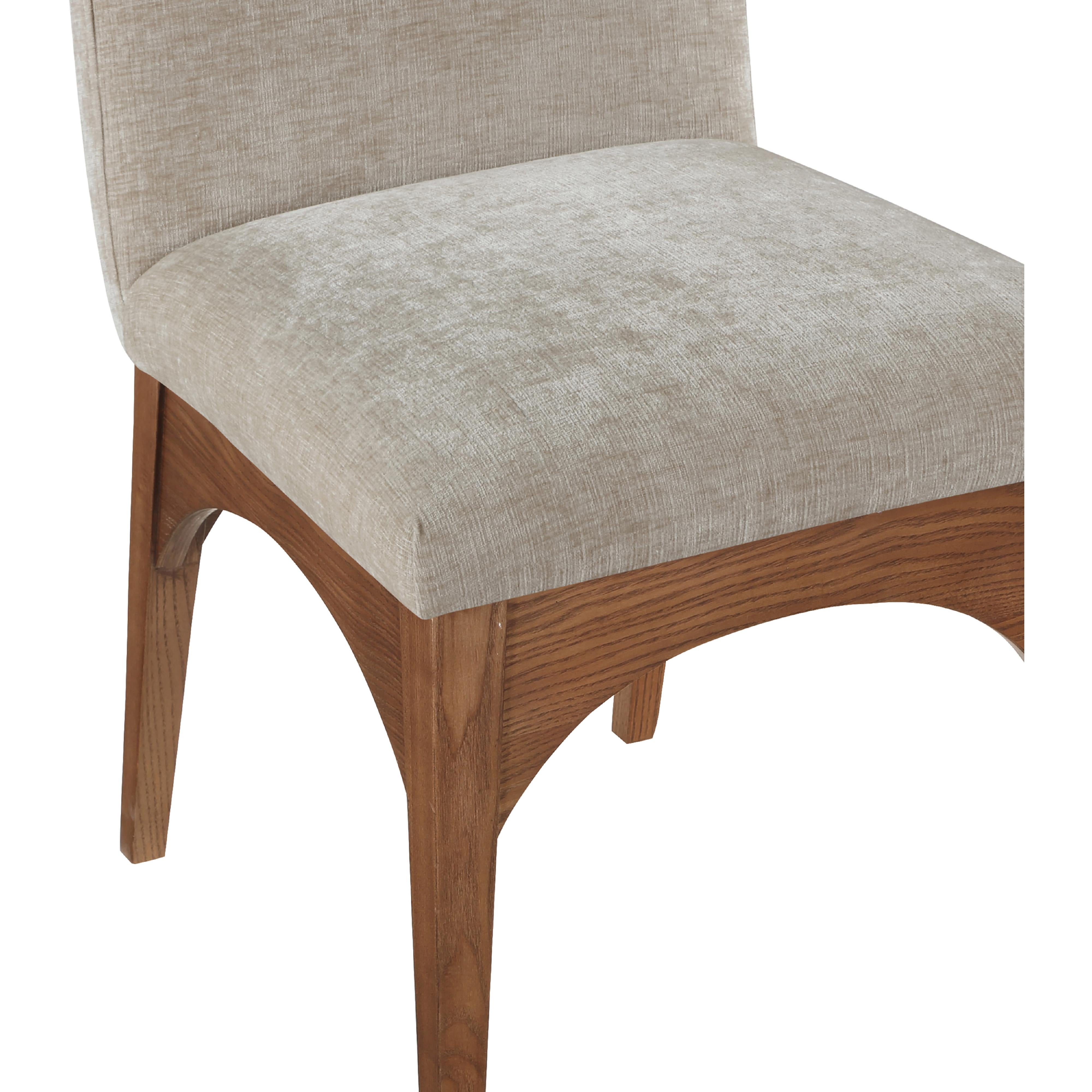 Meridian Waldorf Beige Chenille Fabric Dining Chair