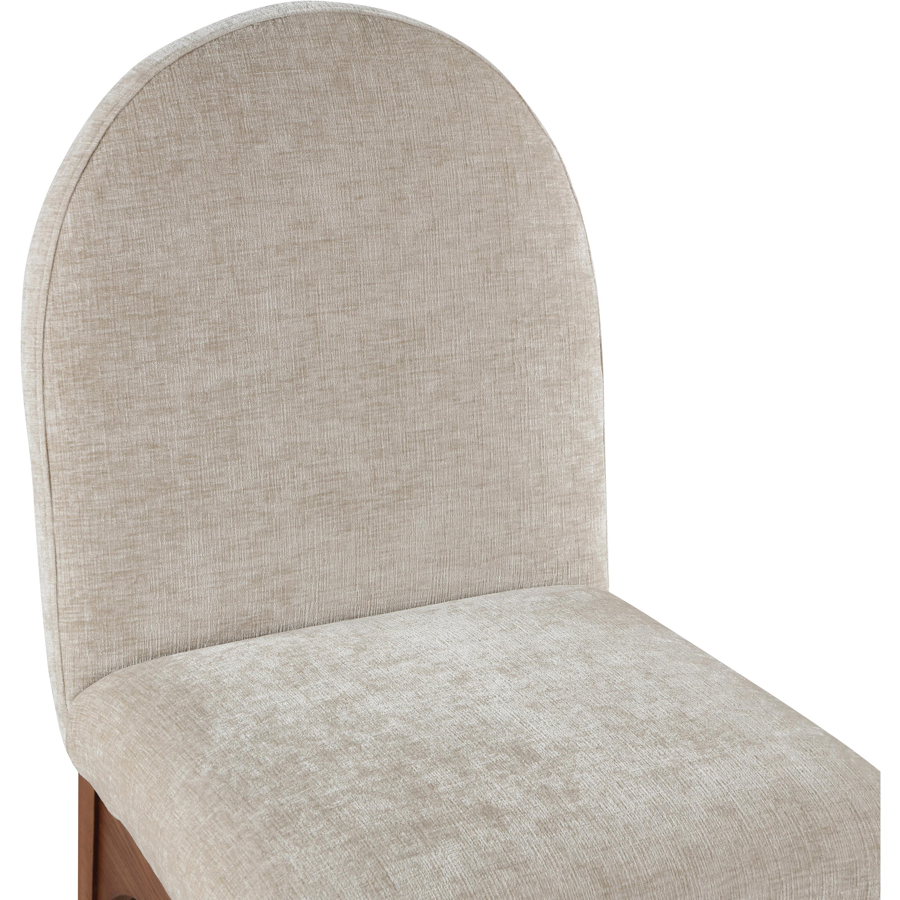 Meridian Waldorf Beige Chenille Fabric Dining Chair