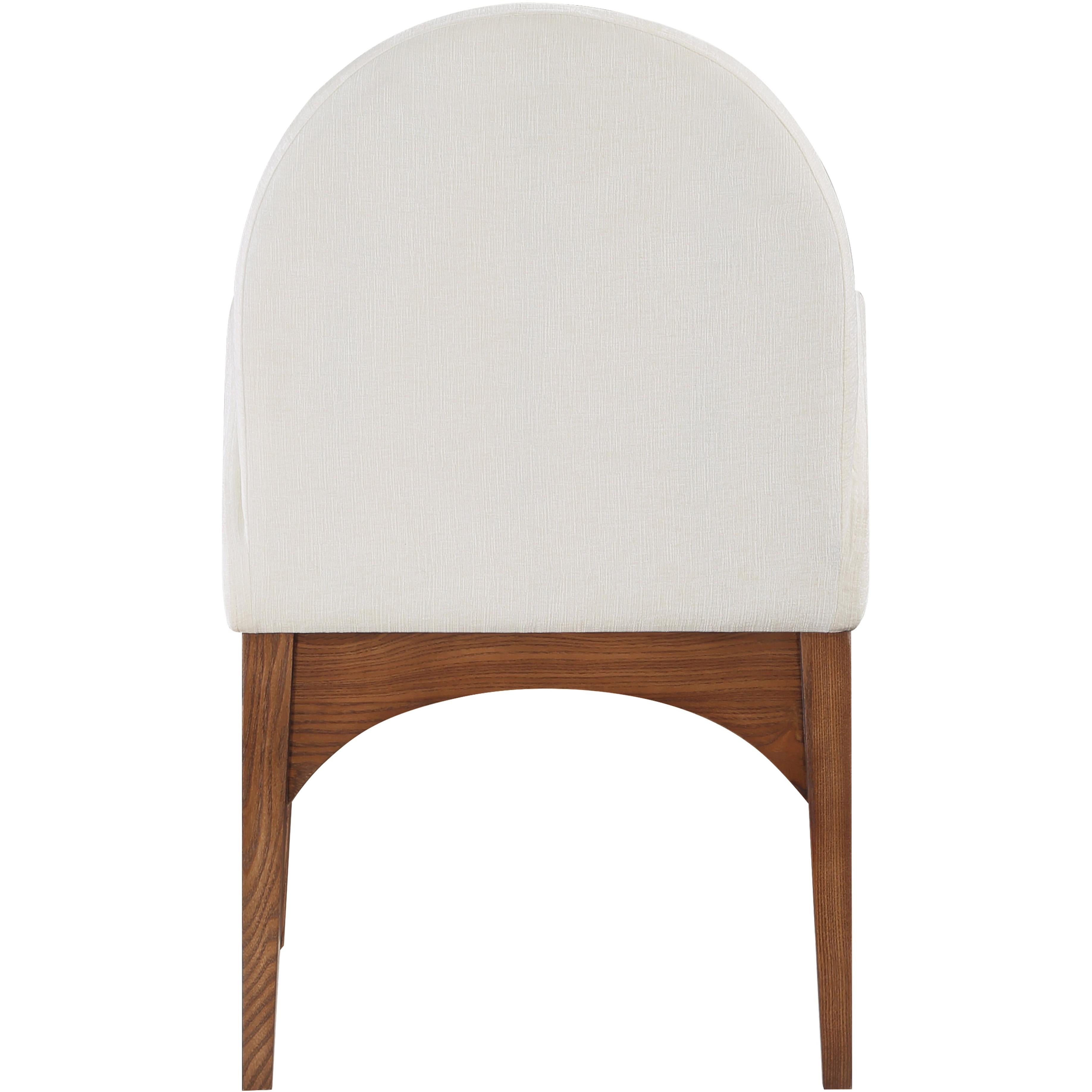 Meridian Waldorf Cream Chenille Fabric Dining Chair