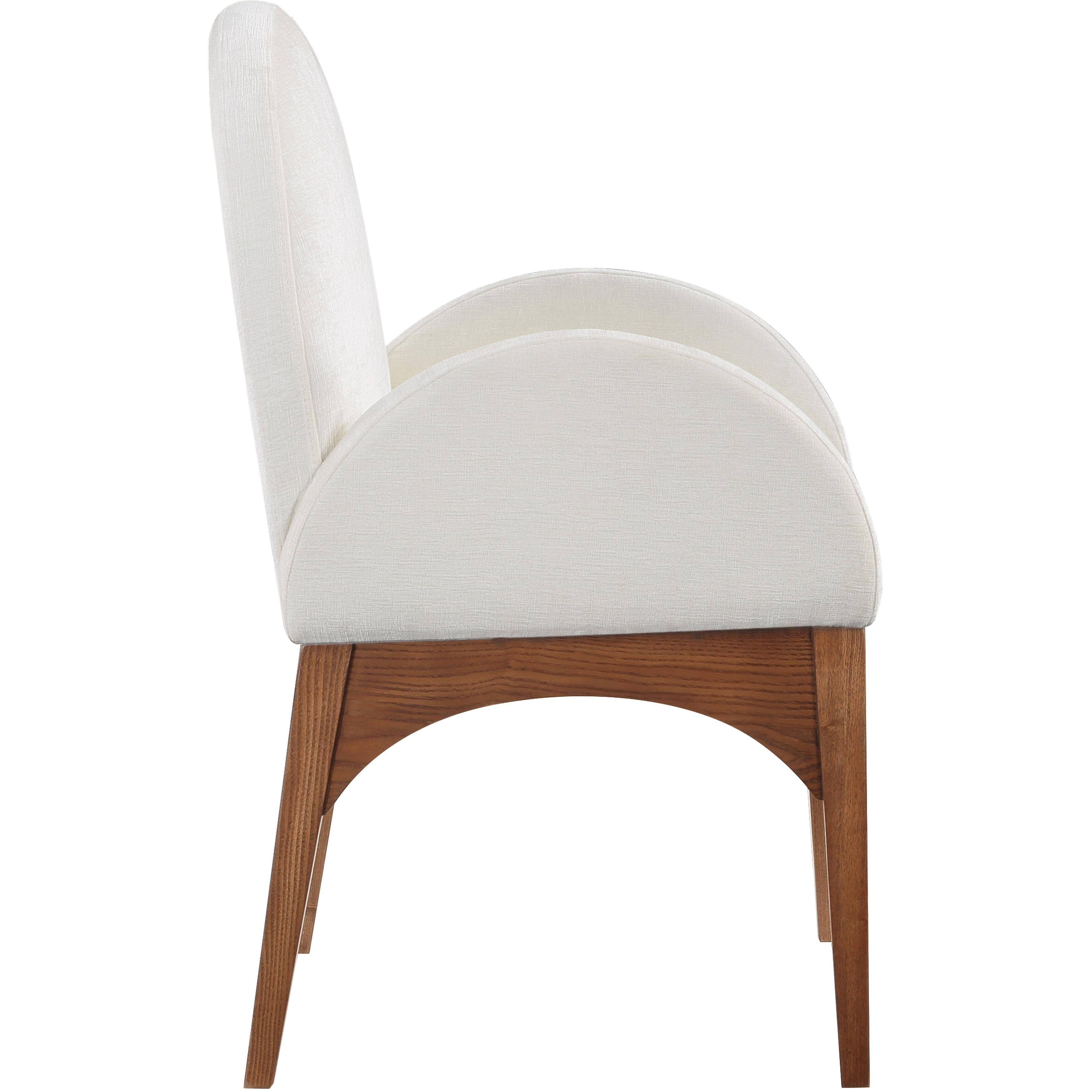 Meridian Waldorf Cream Chenille Fabric Dining Chair