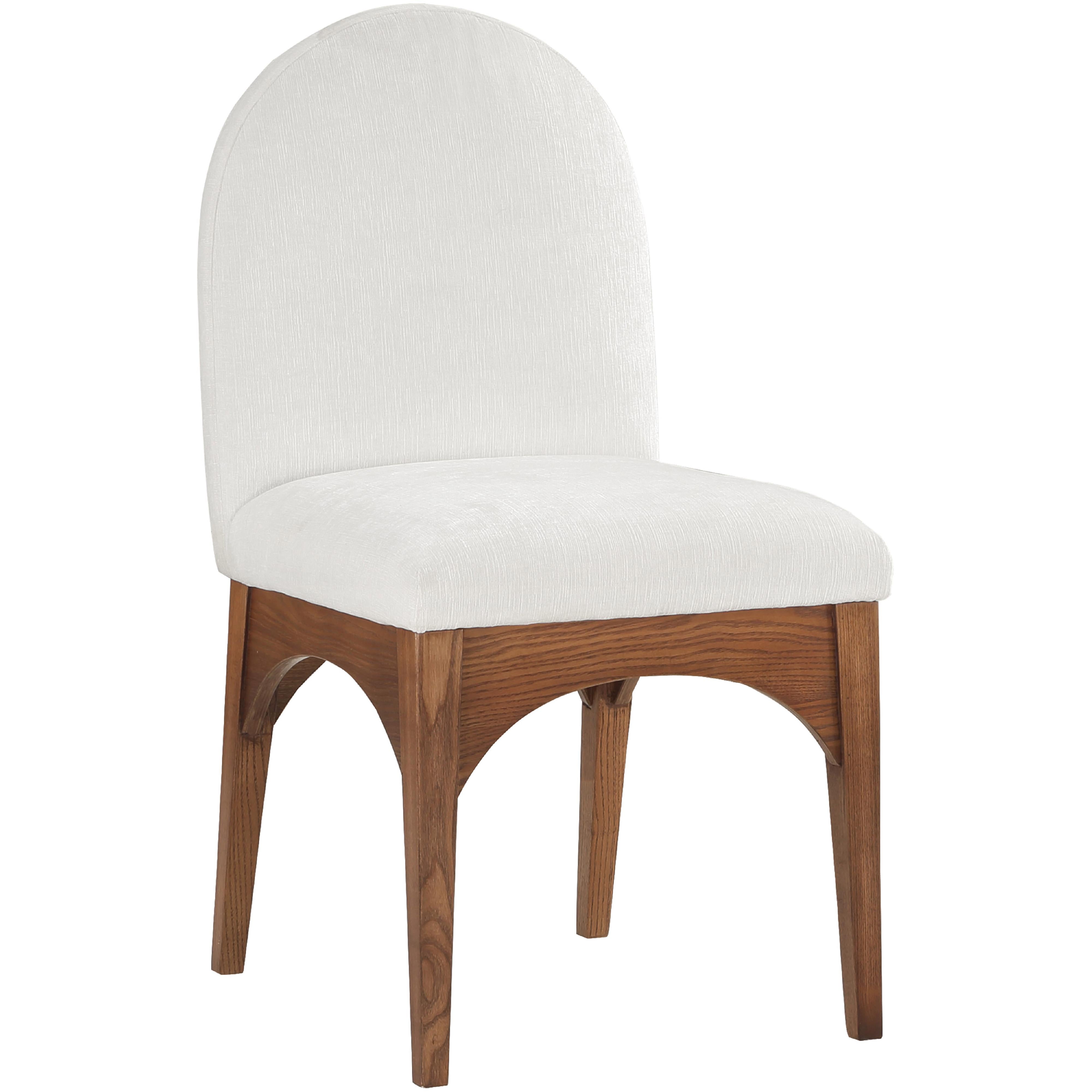 Meridian Waldorf Cream Chenille Fabric Dining Chair