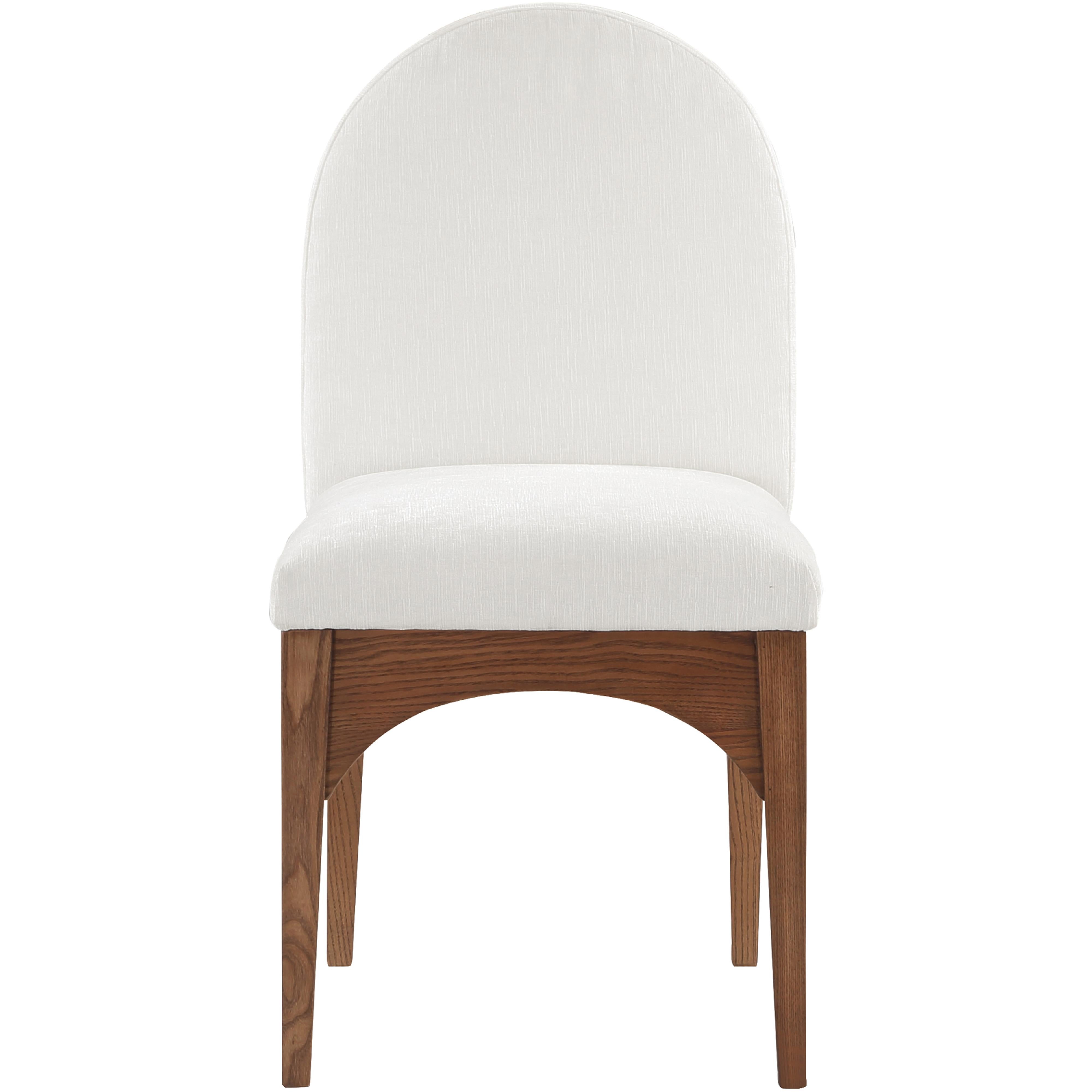 Meridian Waldorf Cream Chenille Fabric Dining Chair