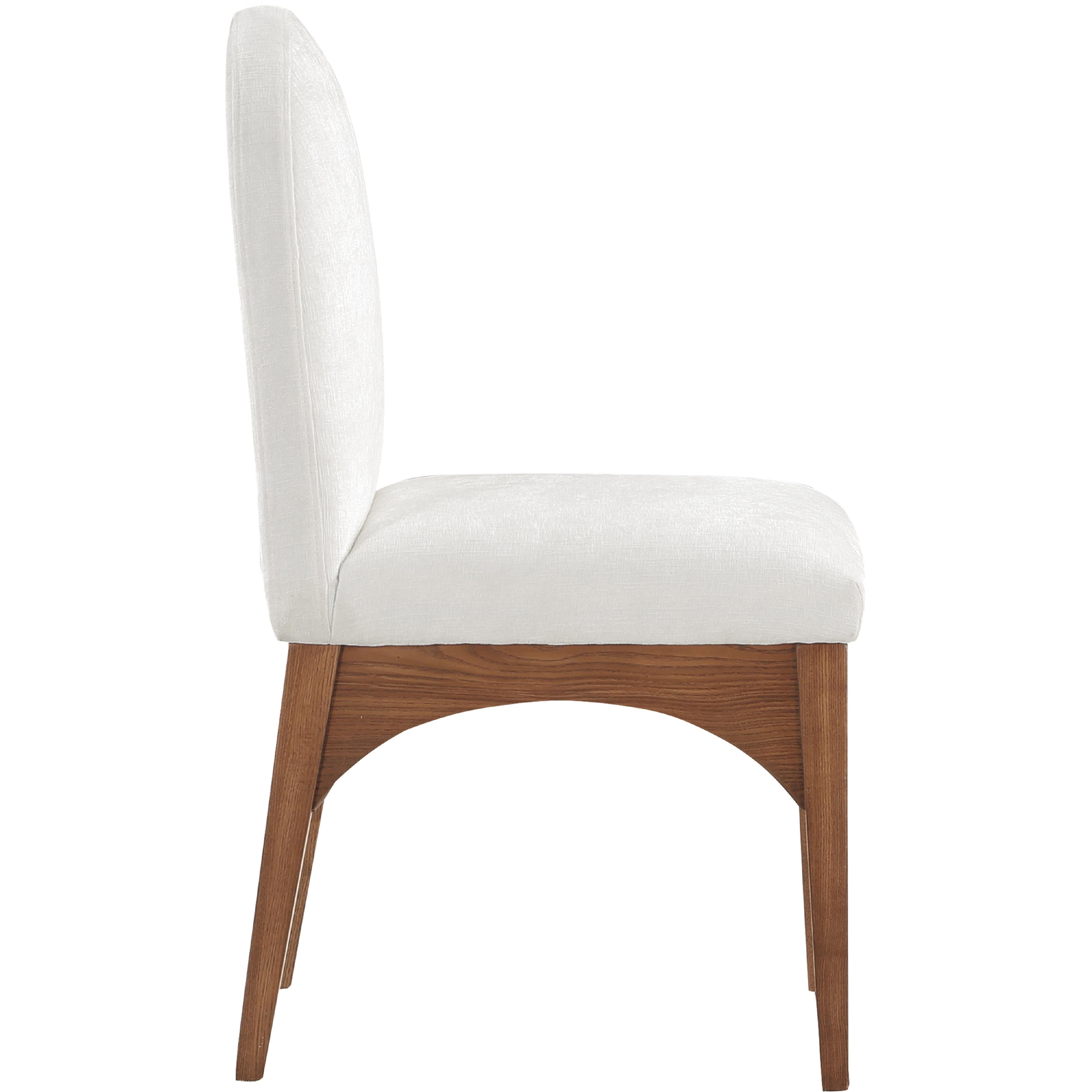 Meridian Waldorf Cream Chenille Fabric Dining Chair