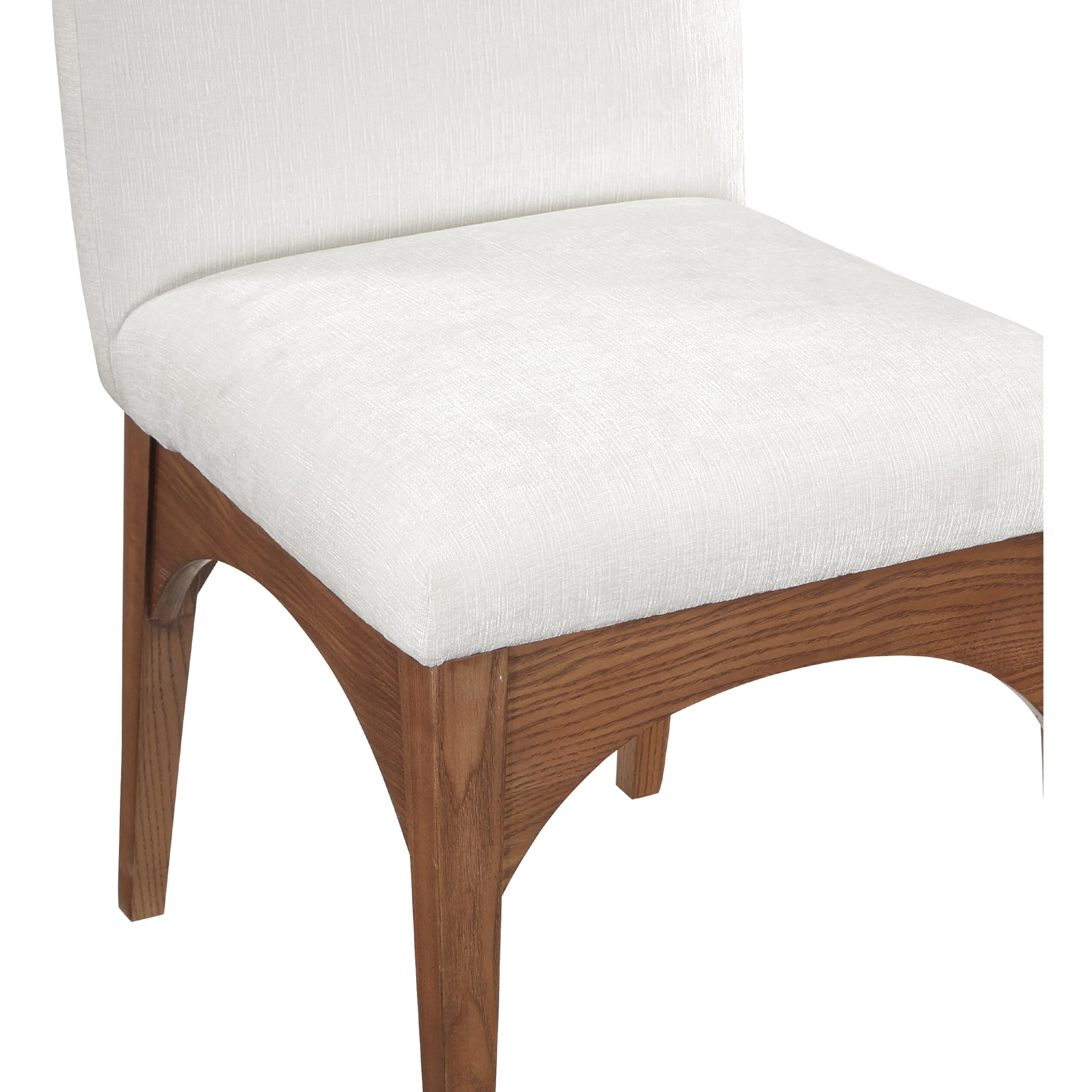 Meridian Waldorf Cream Chenille Fabric Dining Chair