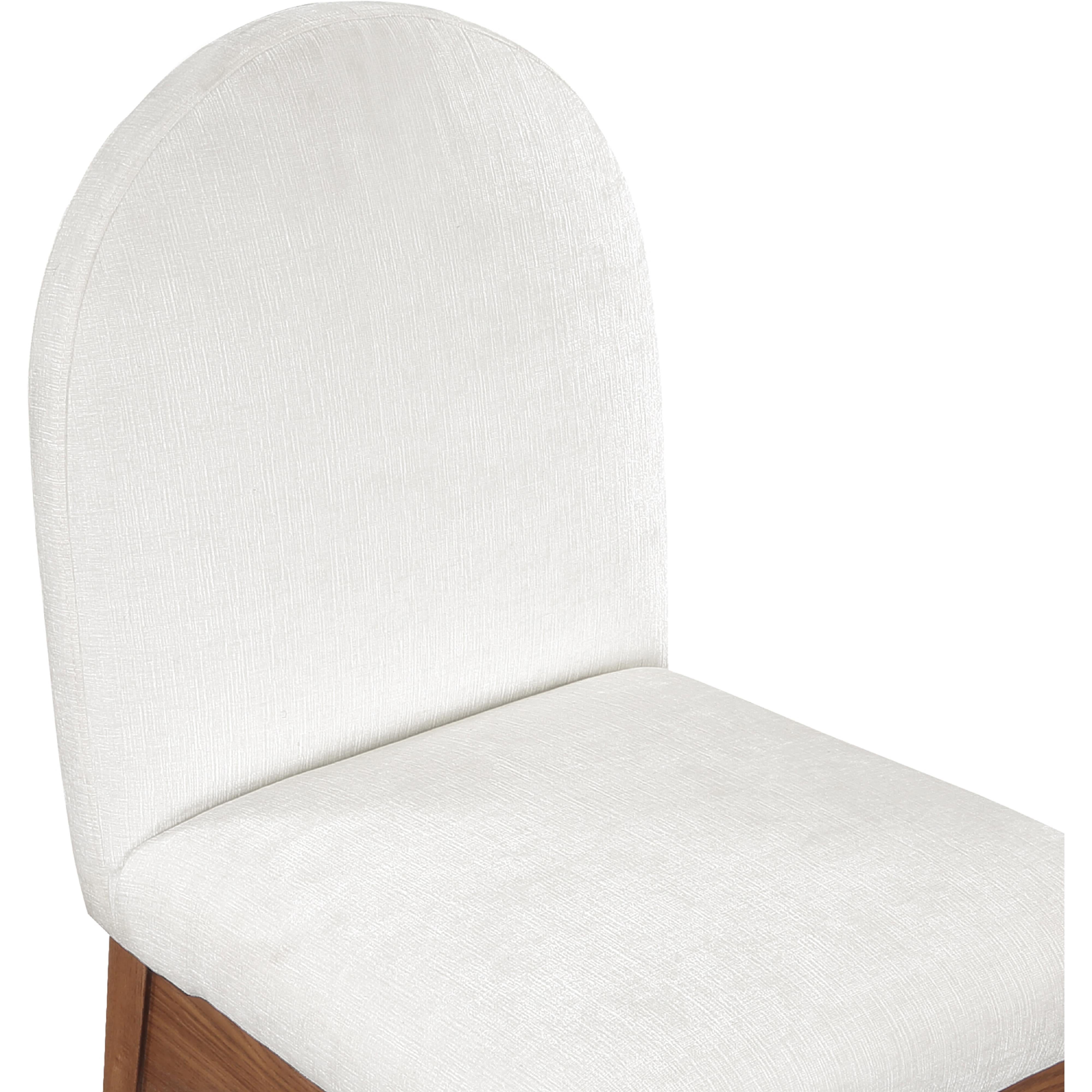 Meridian Waldorf Cream Chenille Fabric Dining Chair