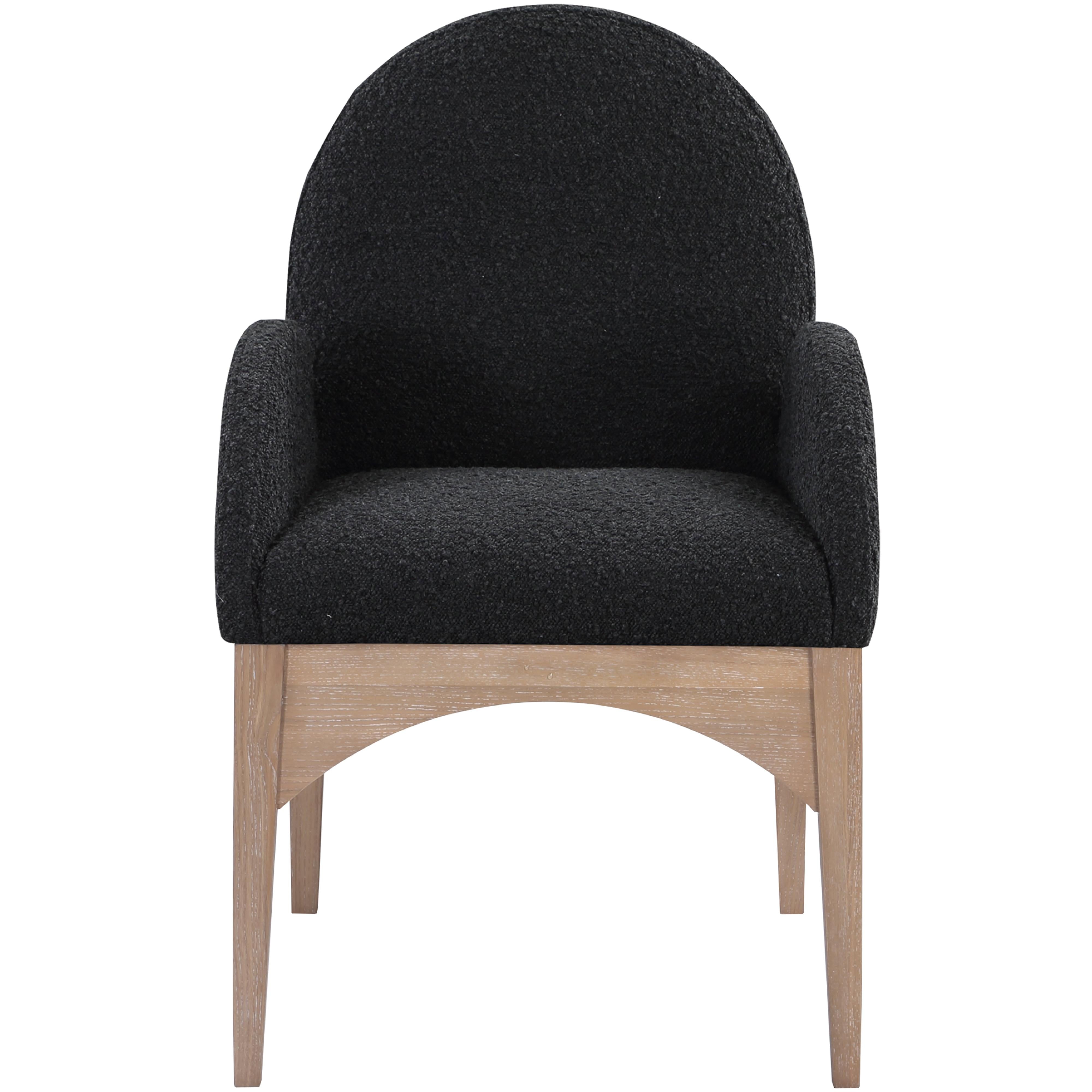 Meridian Waldorf Black Boucle Fabric Dining Chair