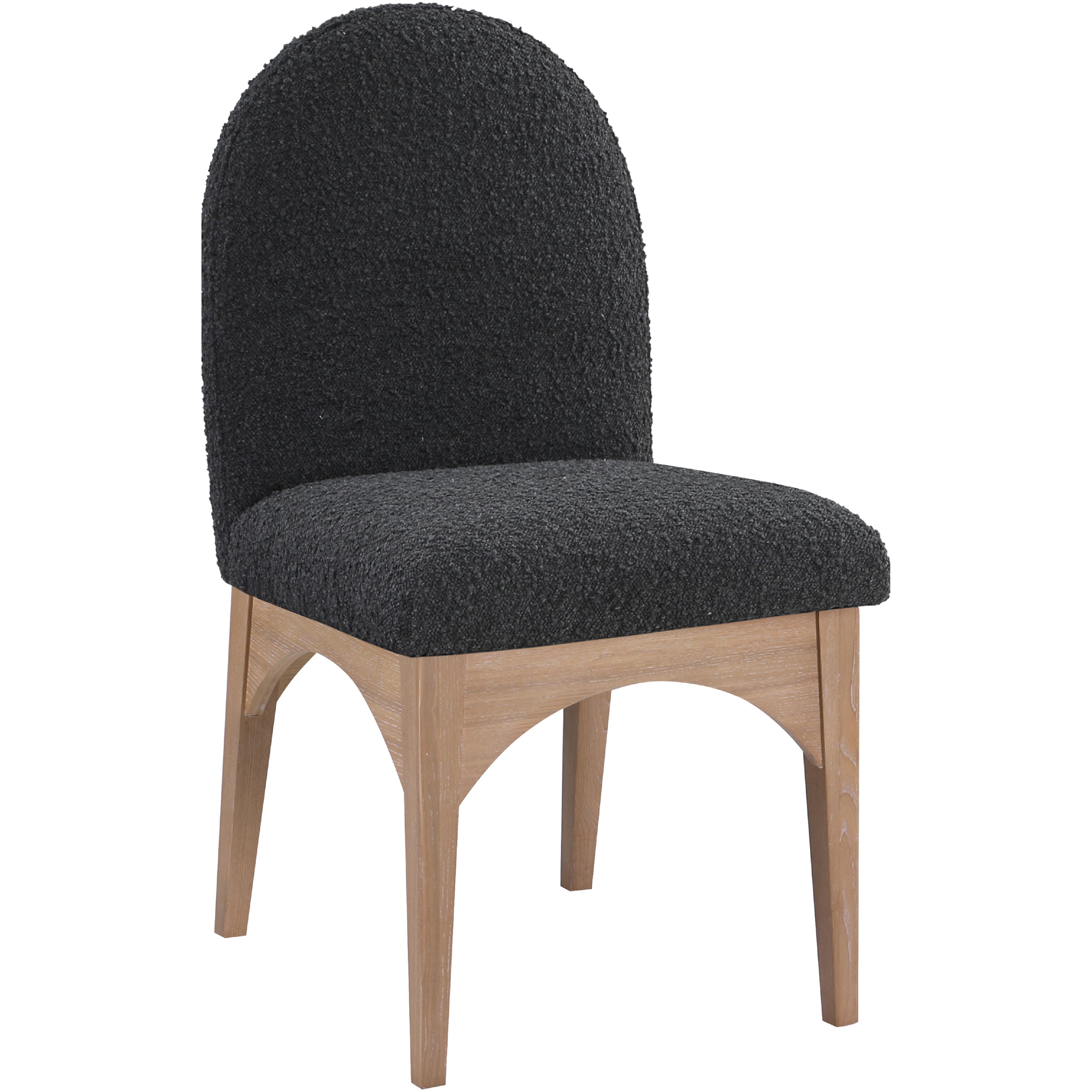 Meridian Waldorf Black Boucle Fabric Dining Chair