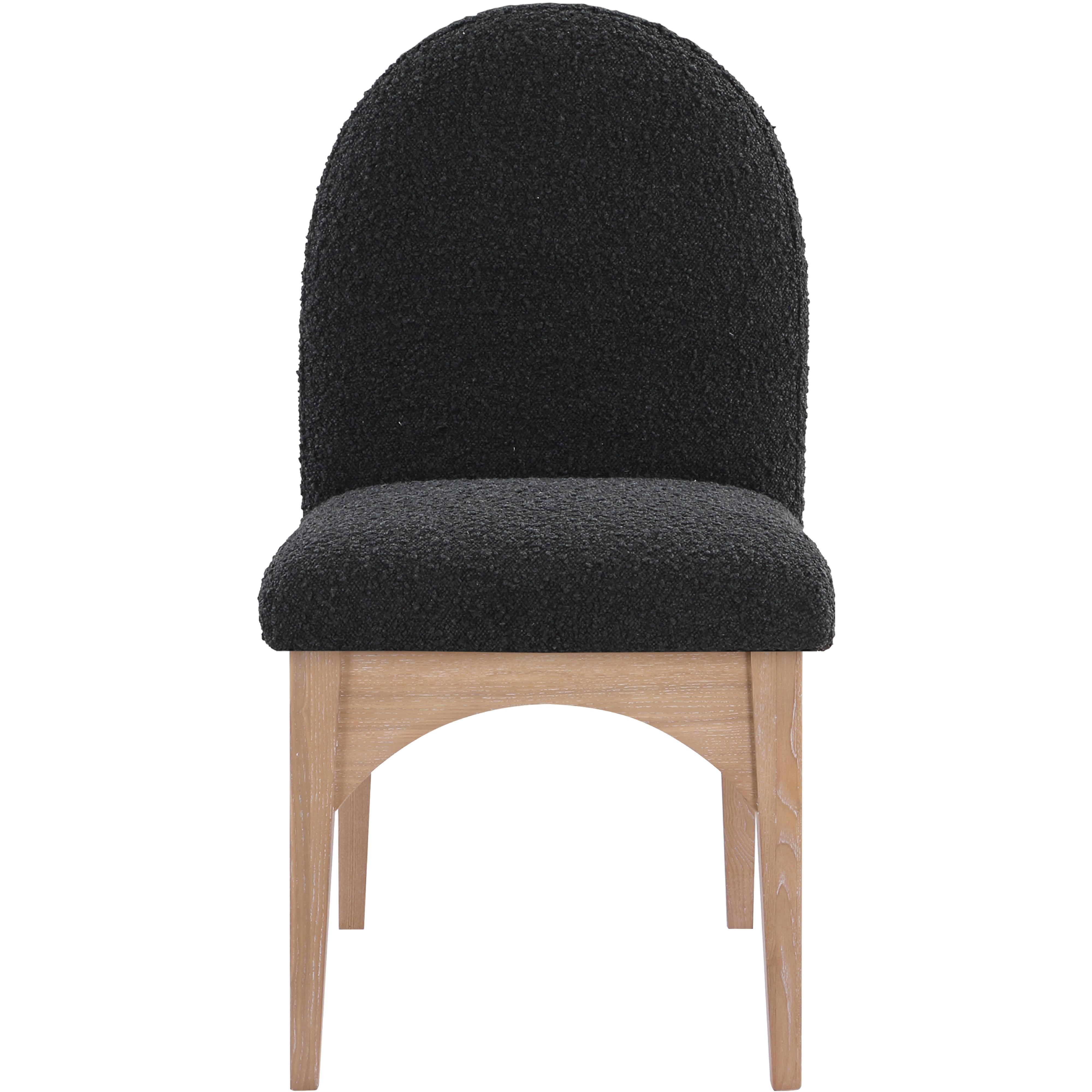 Meridian Waldorf Black Boucle Fabric Dining Chair