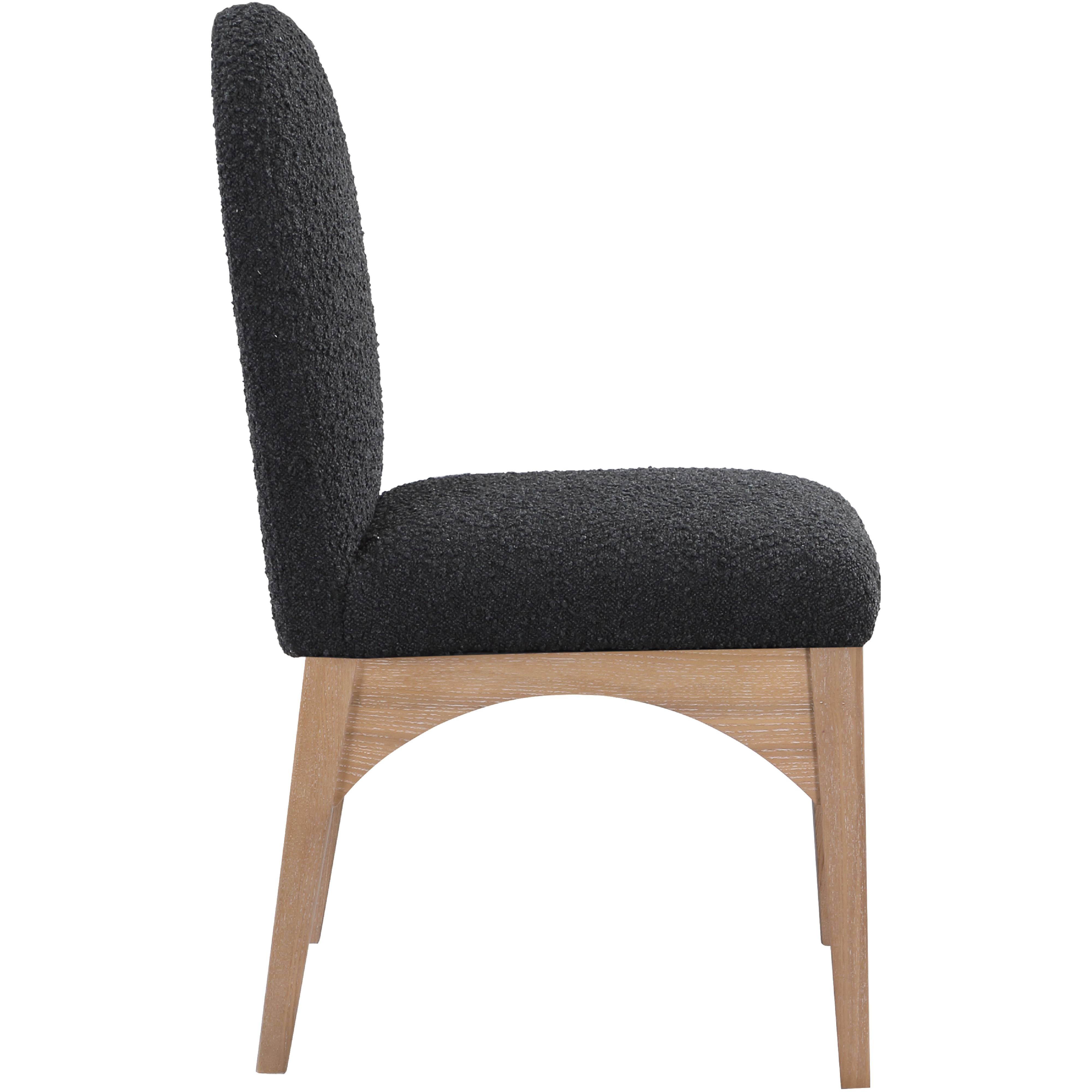 Meridian Waldorf Black Boucle Fabric Dining Chair