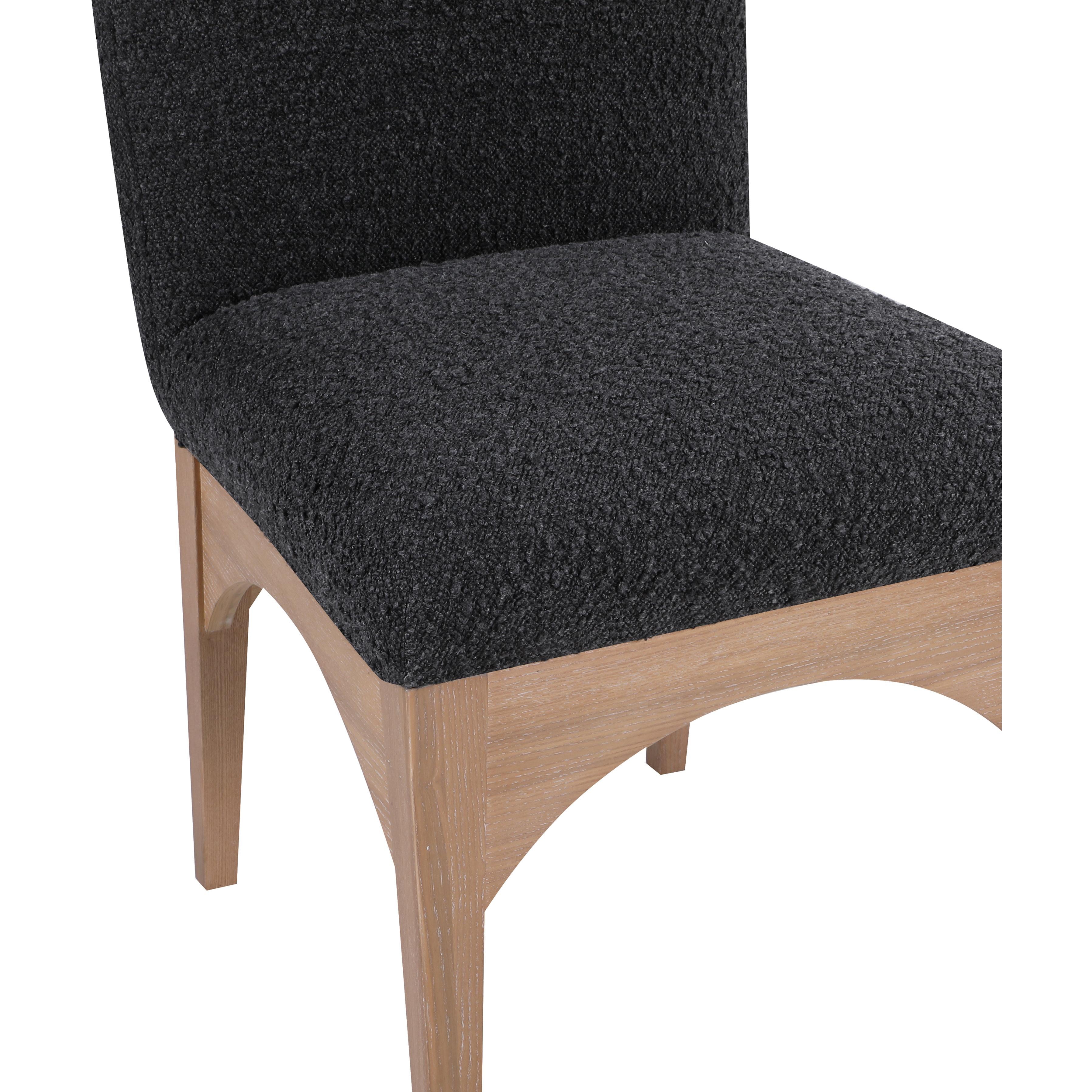 Meridian Waldorf Black Boucle Fabric Dining Chair