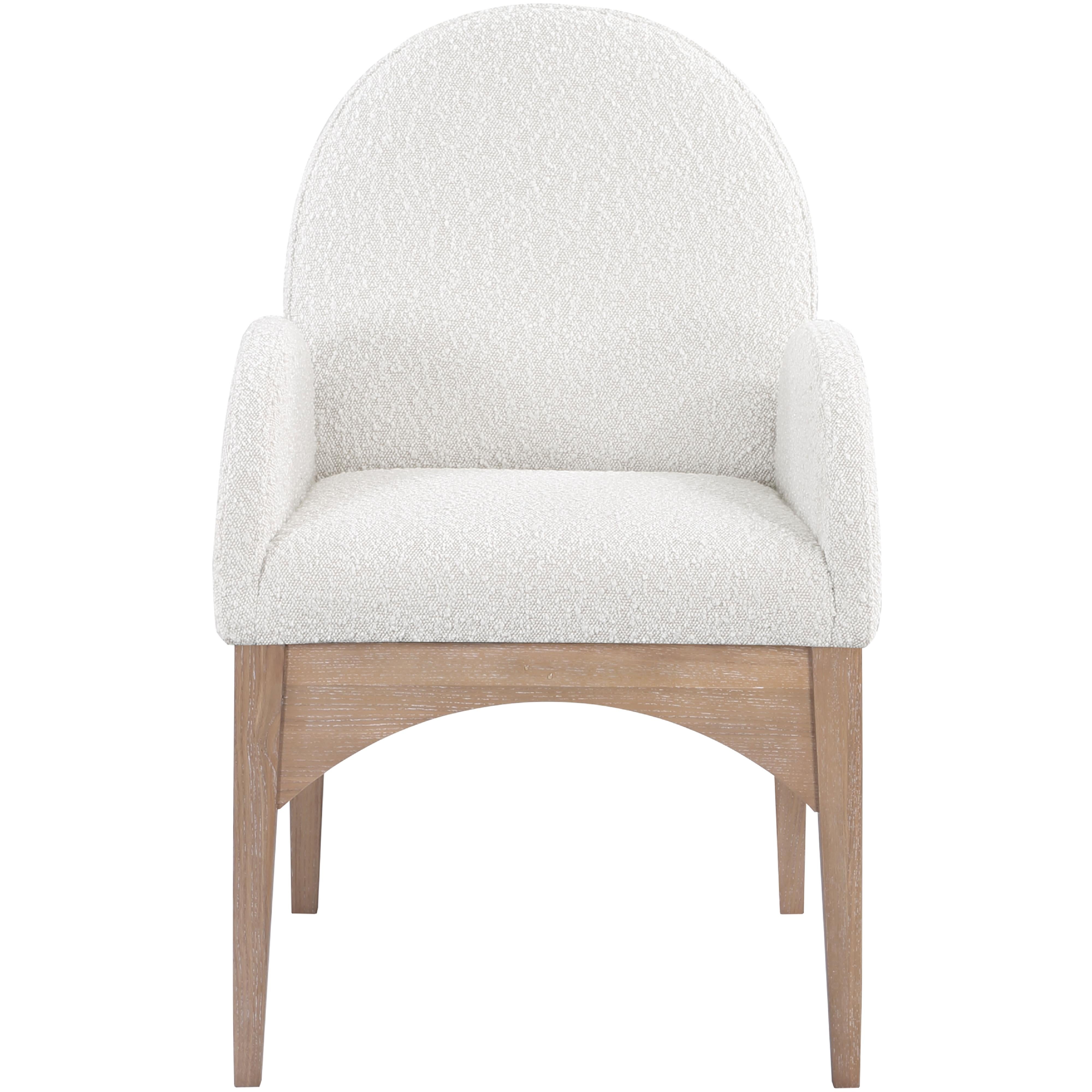 Meridian Waldorf Cream Boucle Fabric Dining Chair