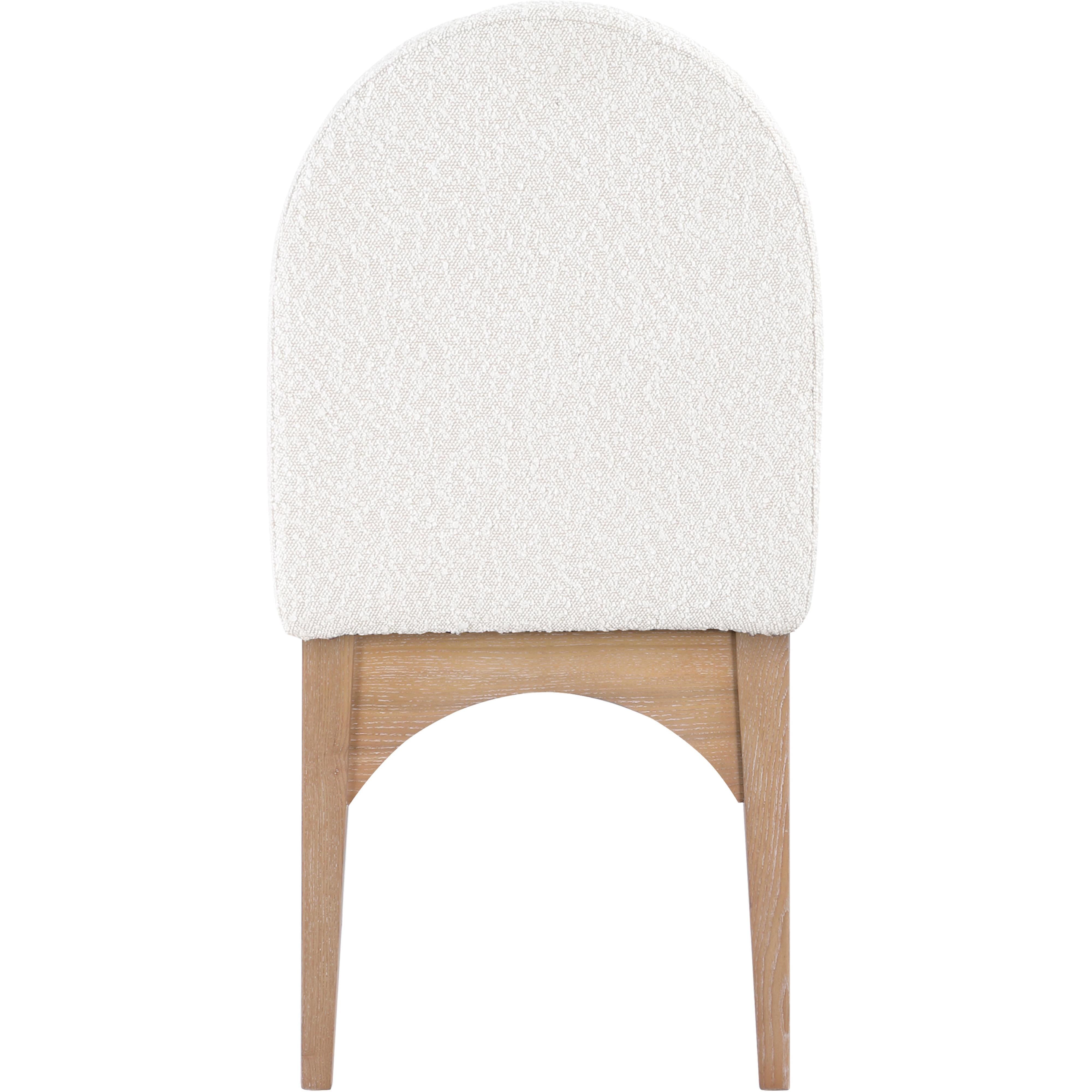 Meridian Waldorf Cream Boucle Fabric Dining Chair