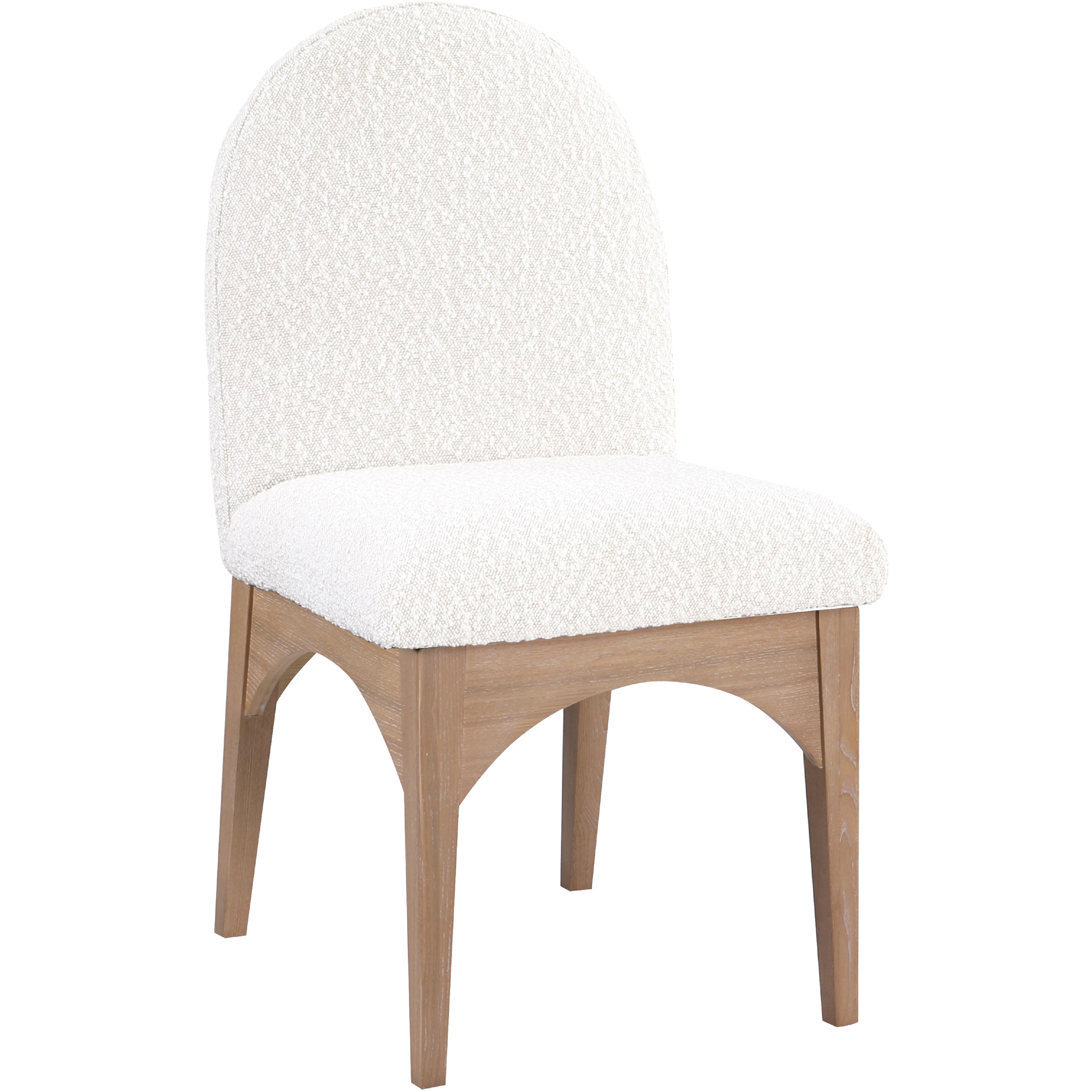 Meridian Waldorf Cream Boucle Fabric Dining Chair