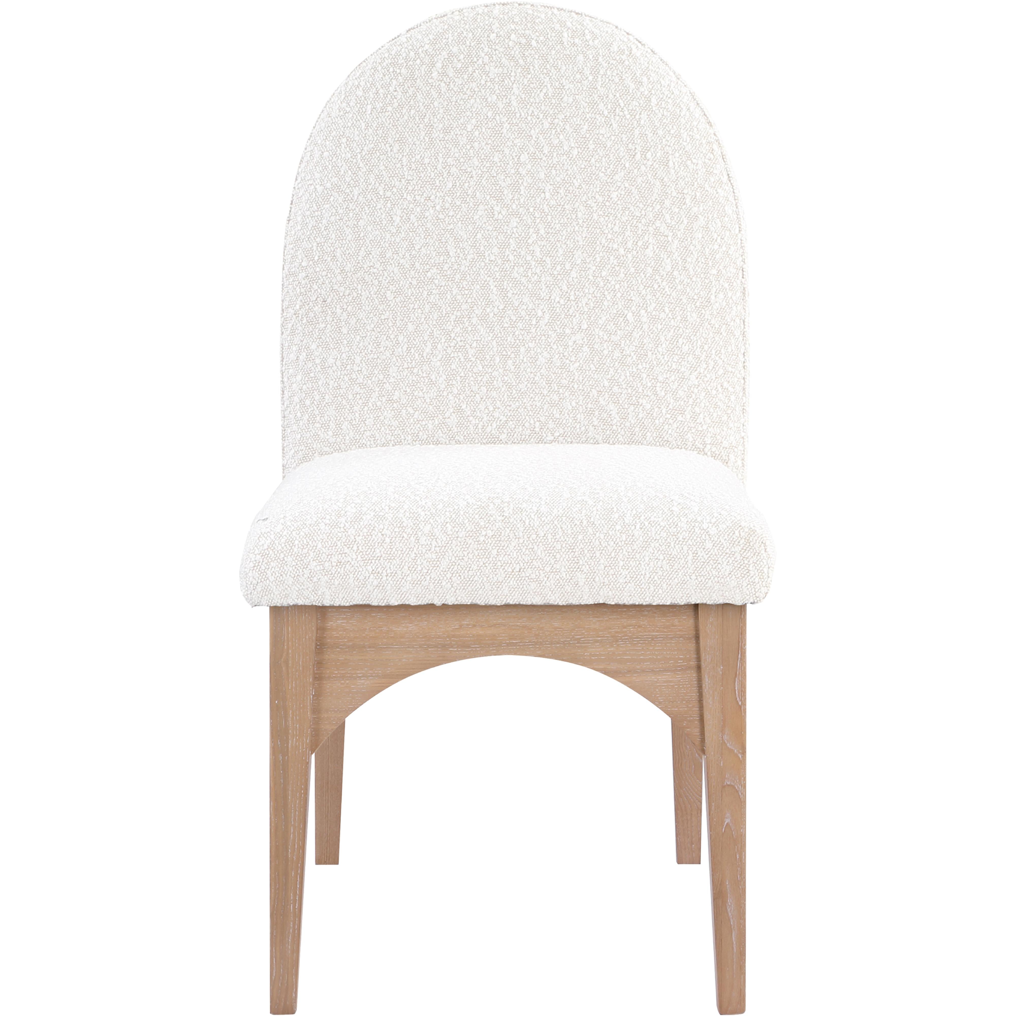 Meridian Waldorf Cream Boucle Fabric Dining Chair