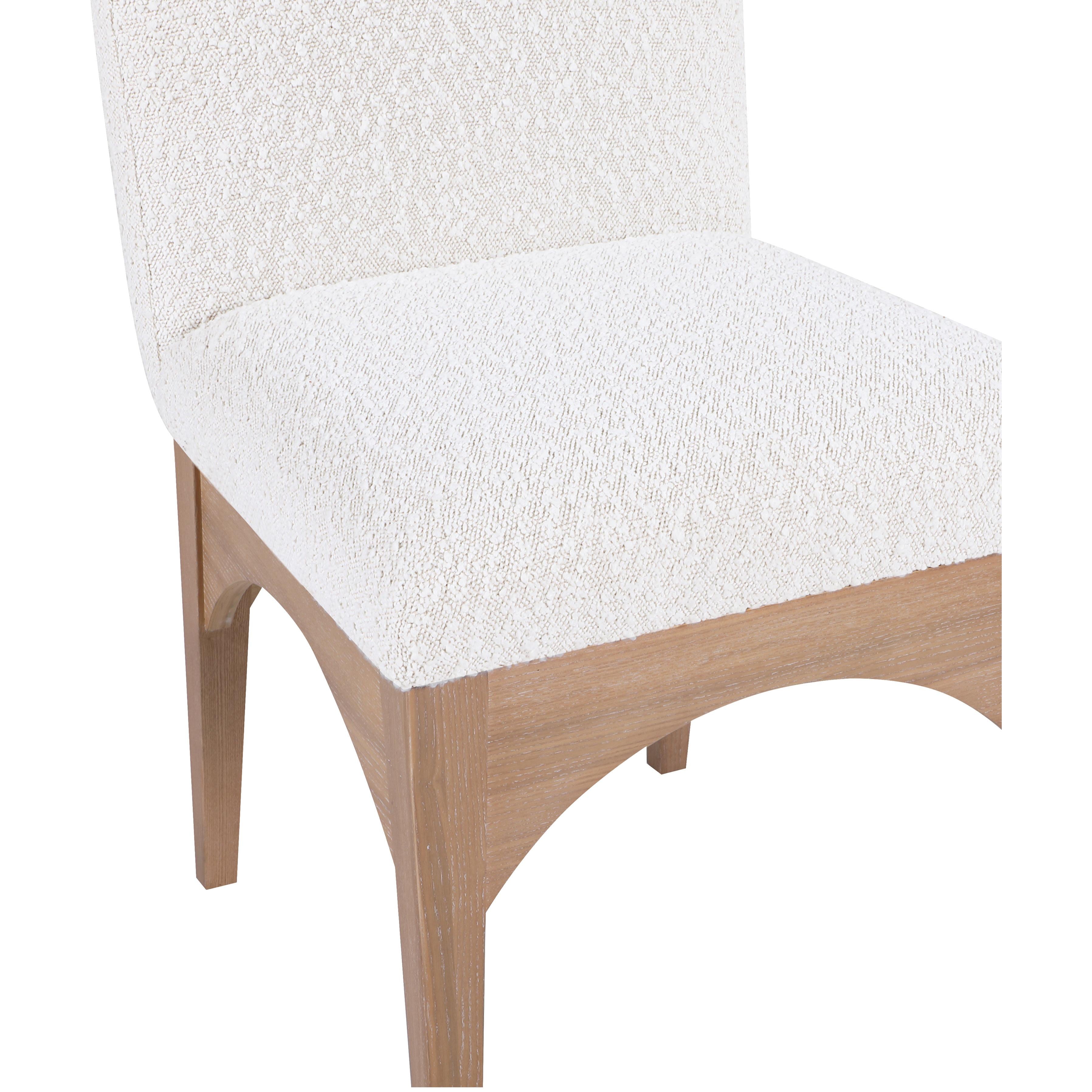 Meridian Waldorf Cream Boucle Fabric Dining Chair