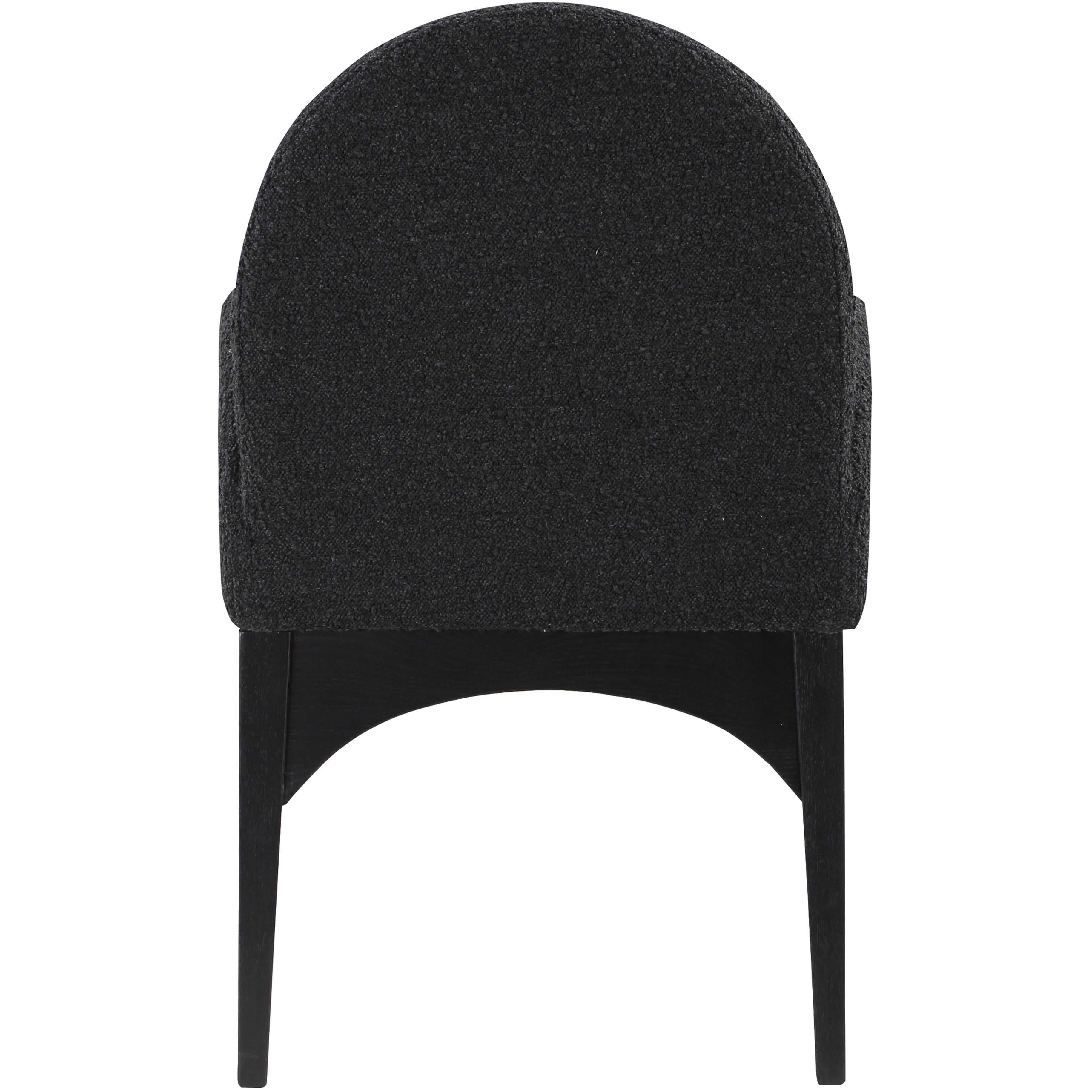 Meridian Waldorf Black Boucle Fabric Dining Chair